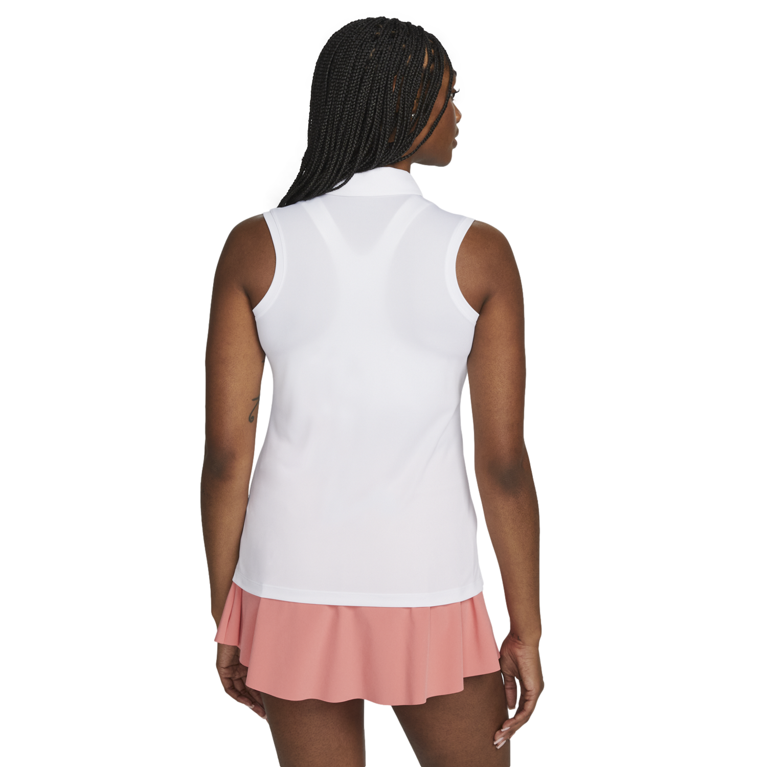 Solid Women's Sleeveless Golf Polo Shirt