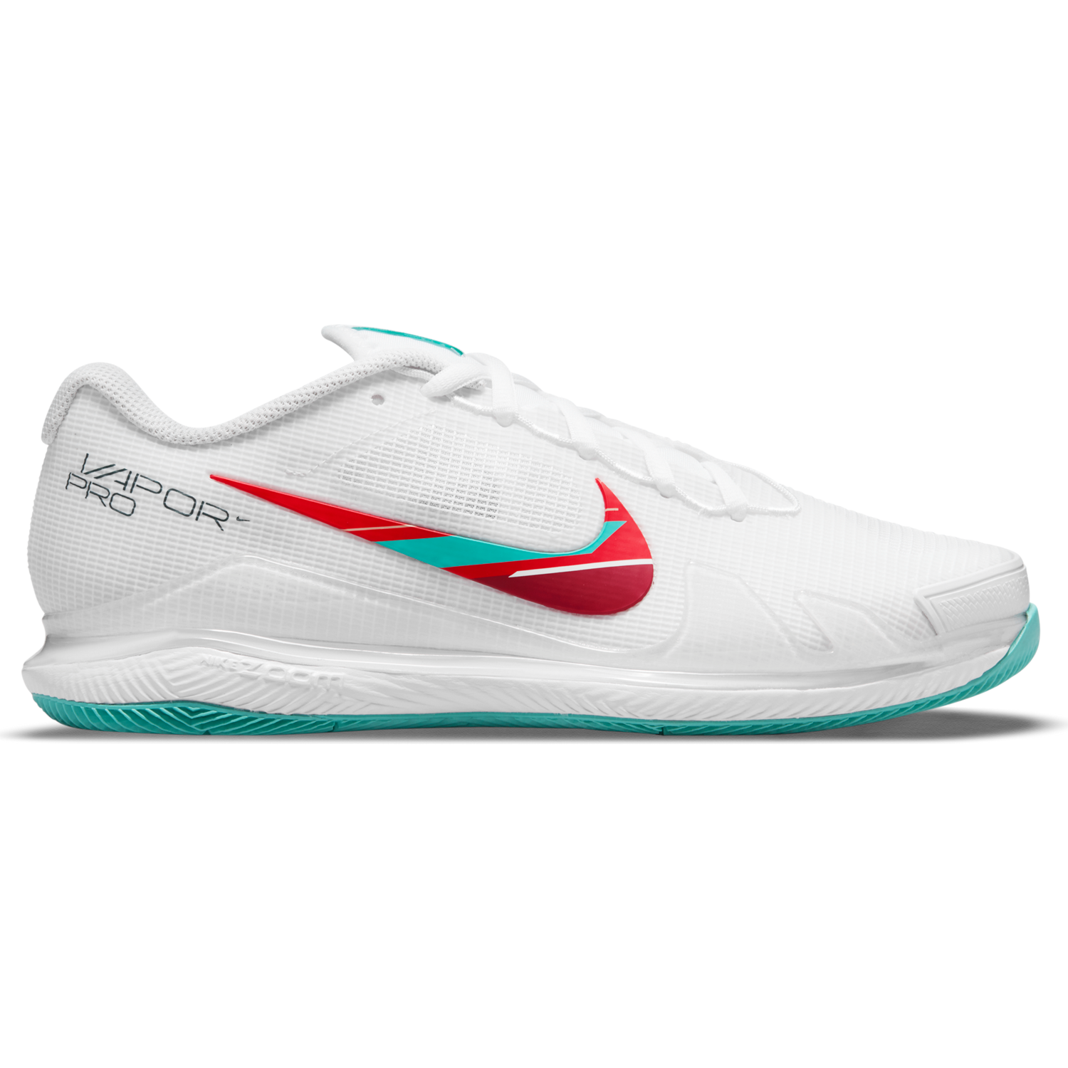 NikeCourt Air Zoom Vapor Pro Women's Hard Court Tennis Shoes - White/Teal