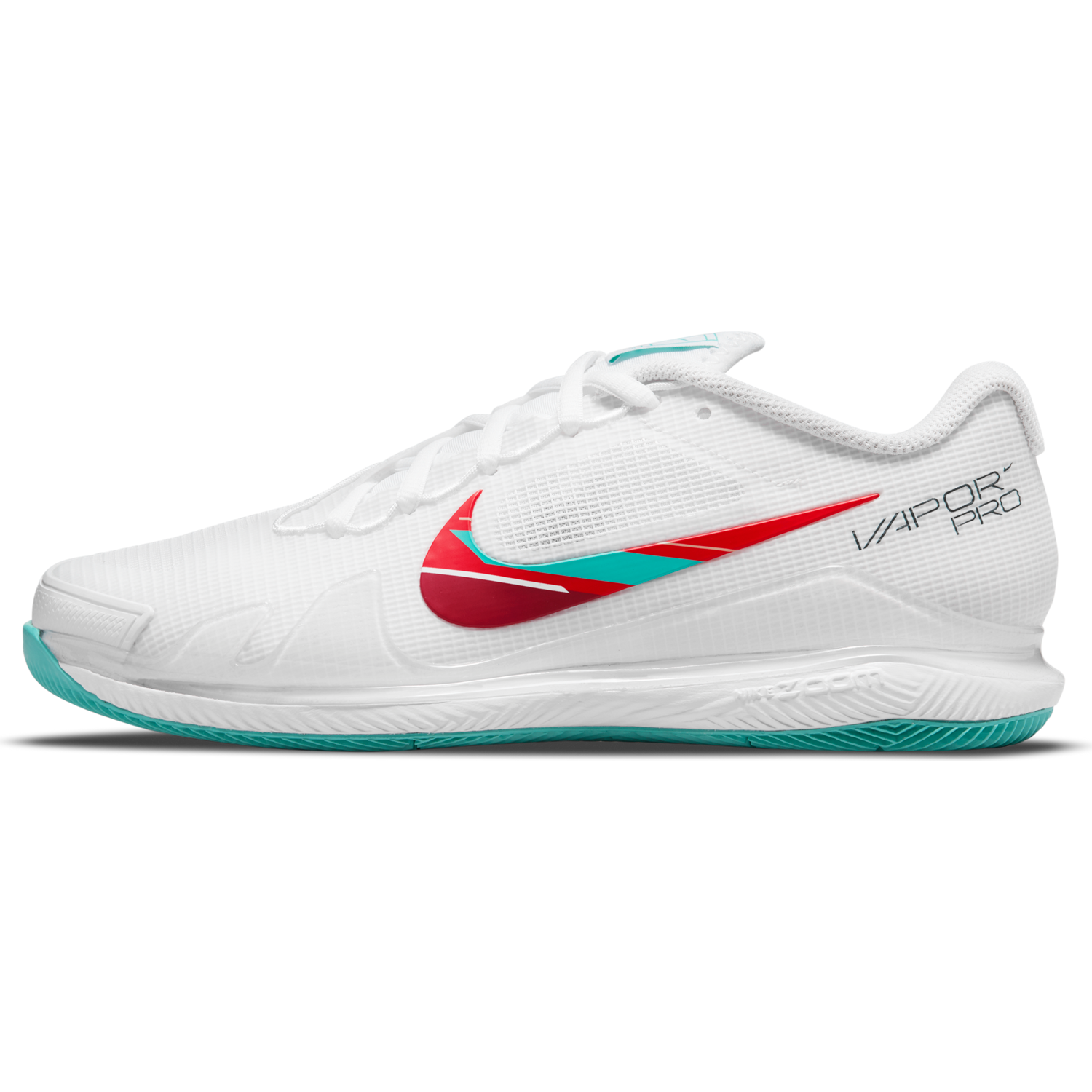 NikeCourt Air Zoom Vapor Pro Women's Hard Court Tennis Shoes - White/Teal