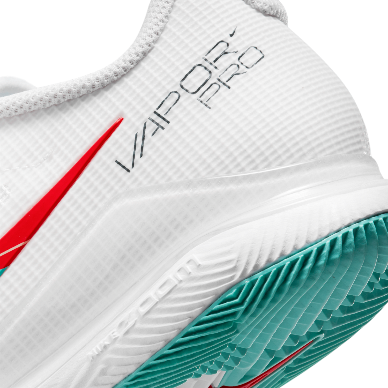 NikeCourt Air Zoom Vapor Pro Women's Hard Court Tennis Shoes - White/Teal