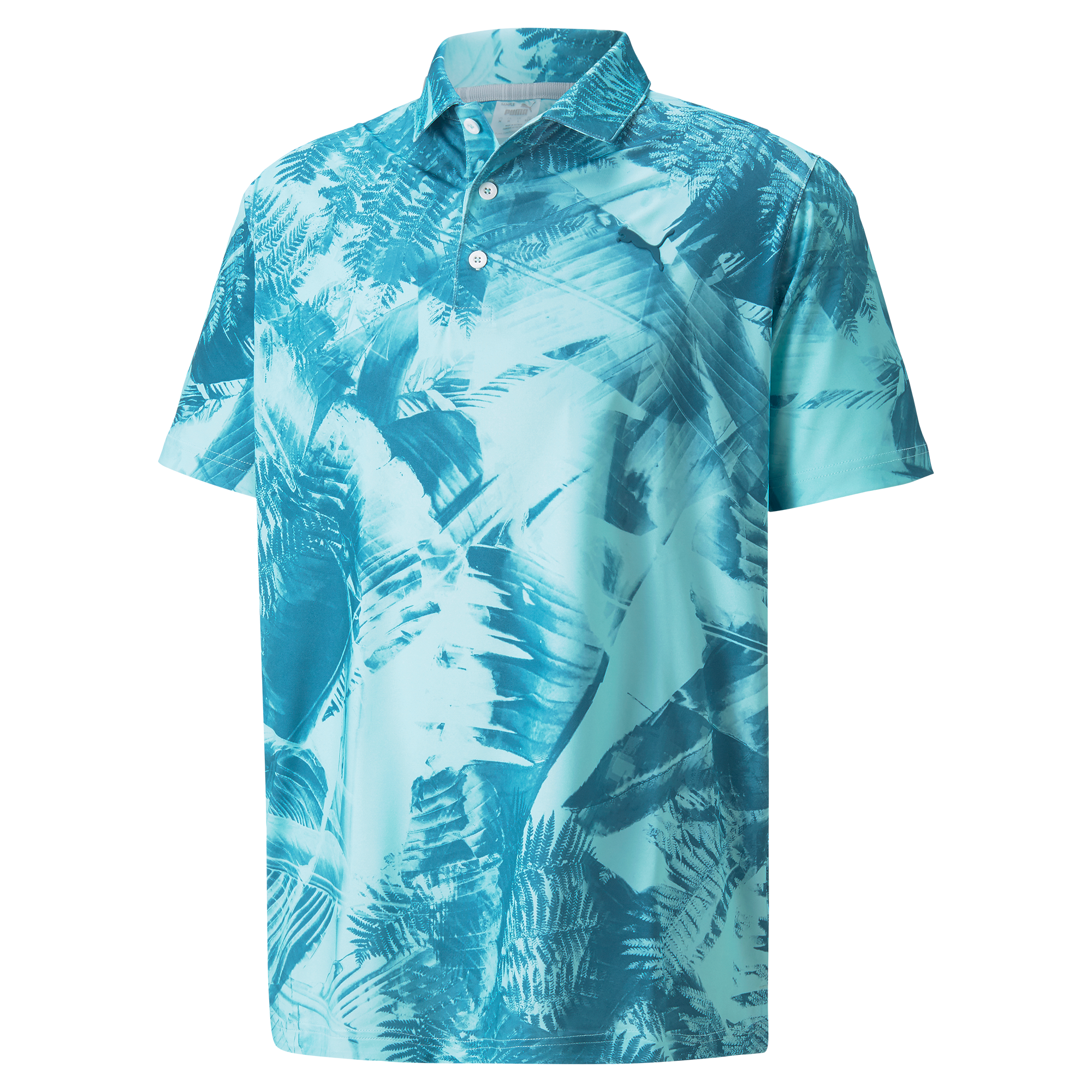 MATTR Palm Leaves Men's Short Sleeve Golf Polo Shirt