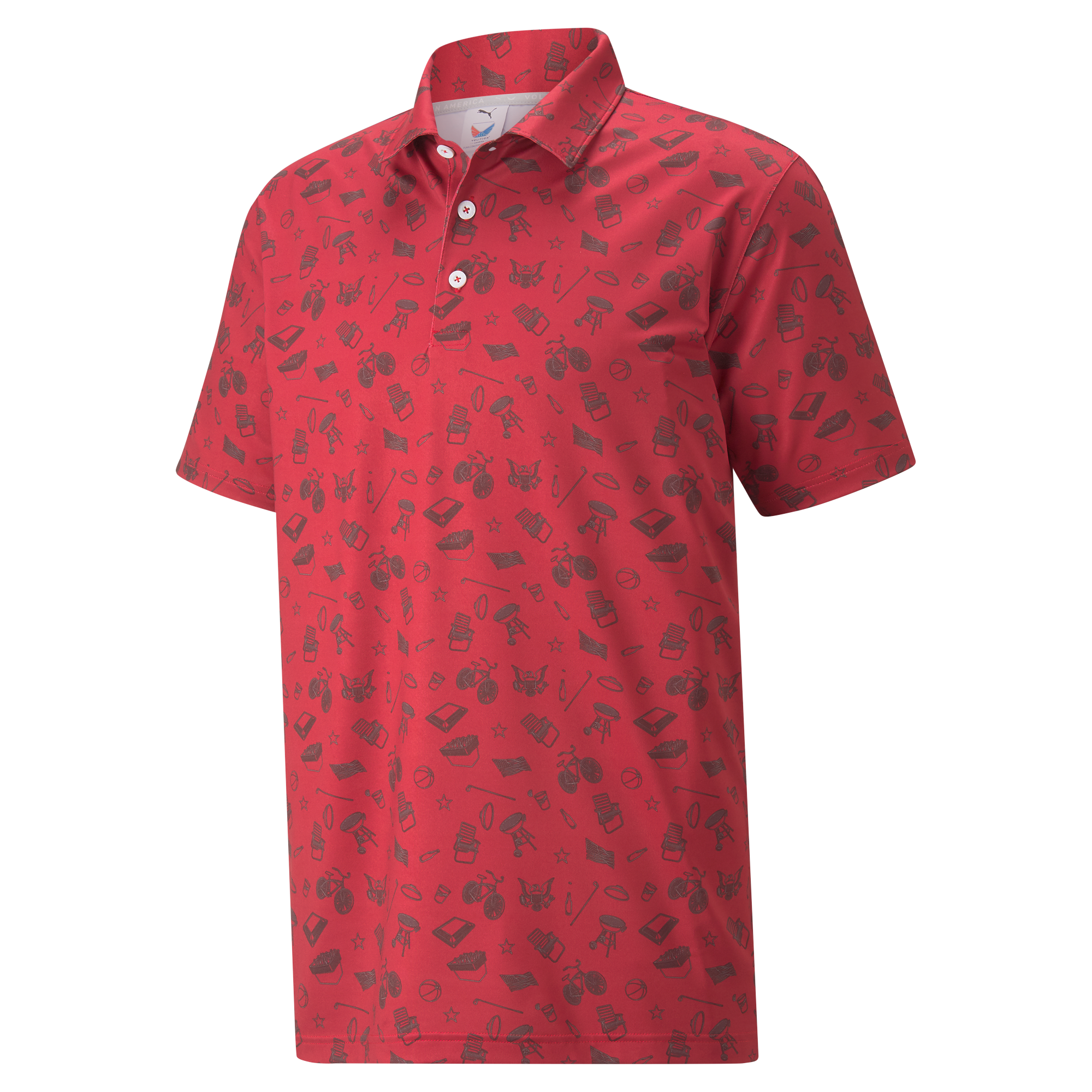 Volition Block Party Men's Short Sleeve Golf Polo Shirt