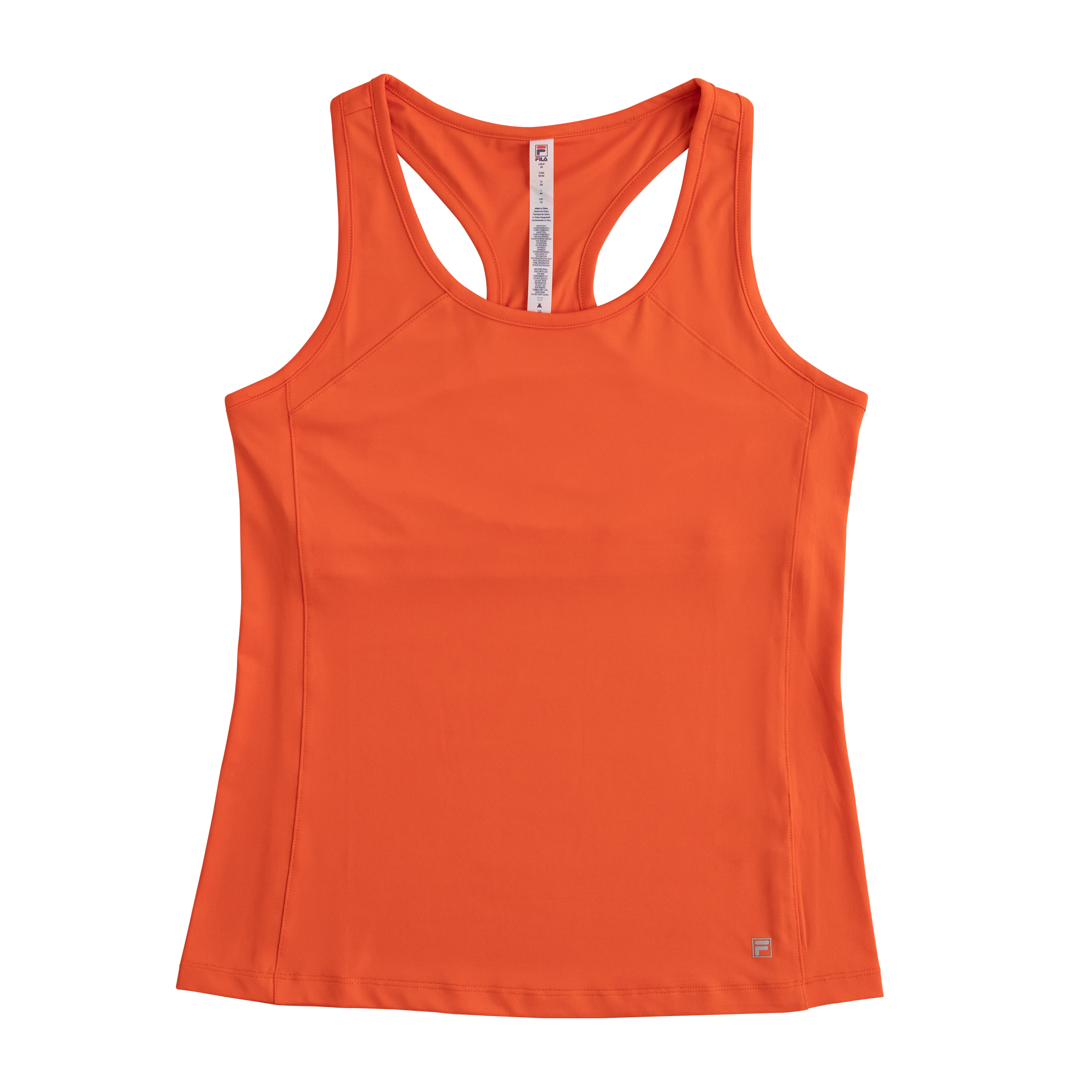 Fila Women's Racer Back Tank Top, Orange, XS