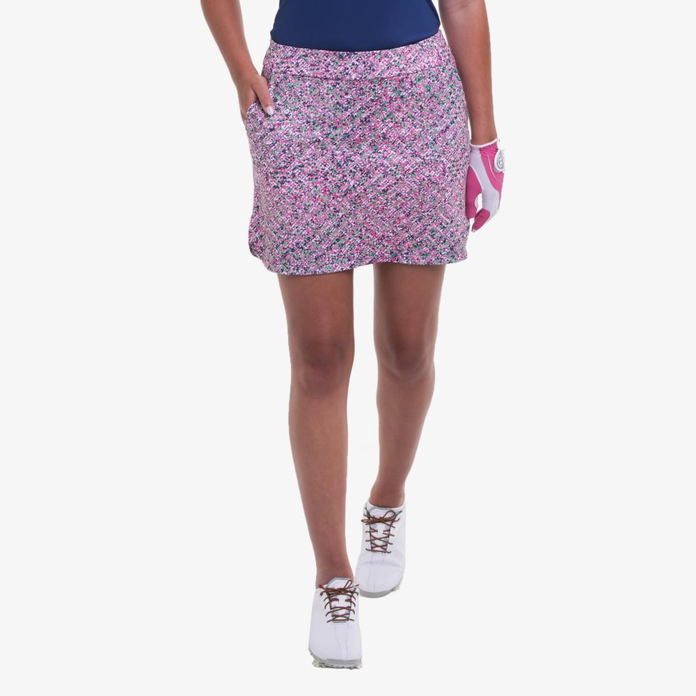 Hope Springs Eternal Collection: Ditsy Texture Print Pull On 17.5" Skort