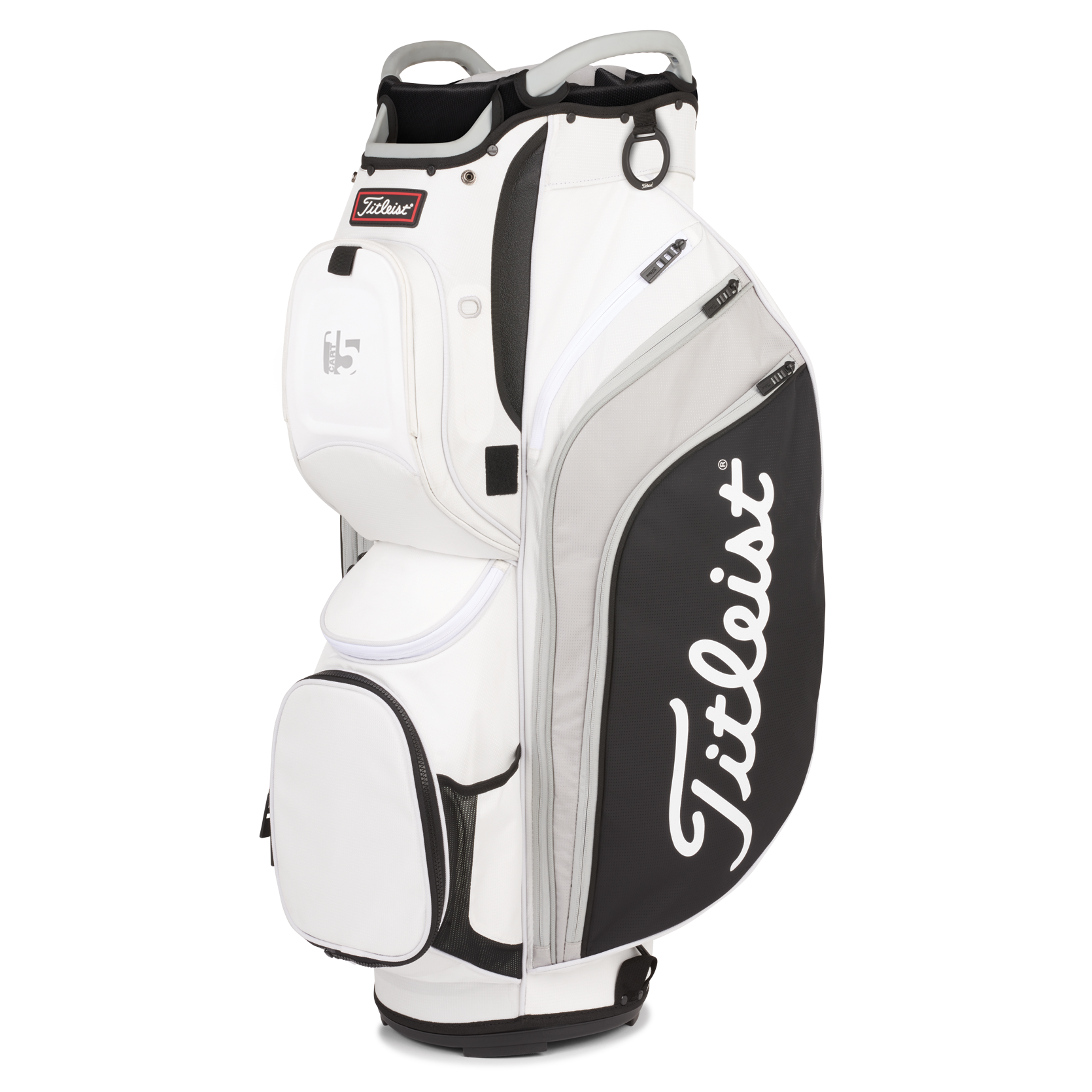 Cart 15 2023 Cart Bag, Black/White/Grey – Titleist Golf