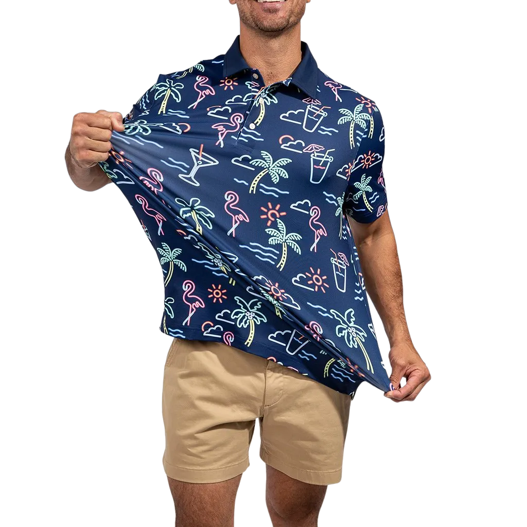 The Neon Light (Performance ) Men's Short Sleeve Golf Polo Shirt
