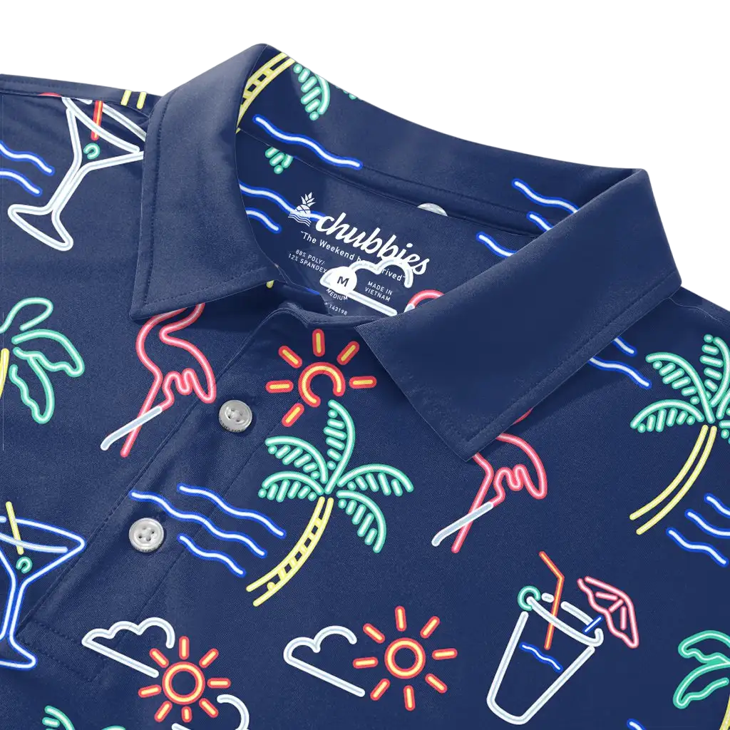 The Neon Light (Performance ) Men's Short Sleeve Golf Polo Shirt