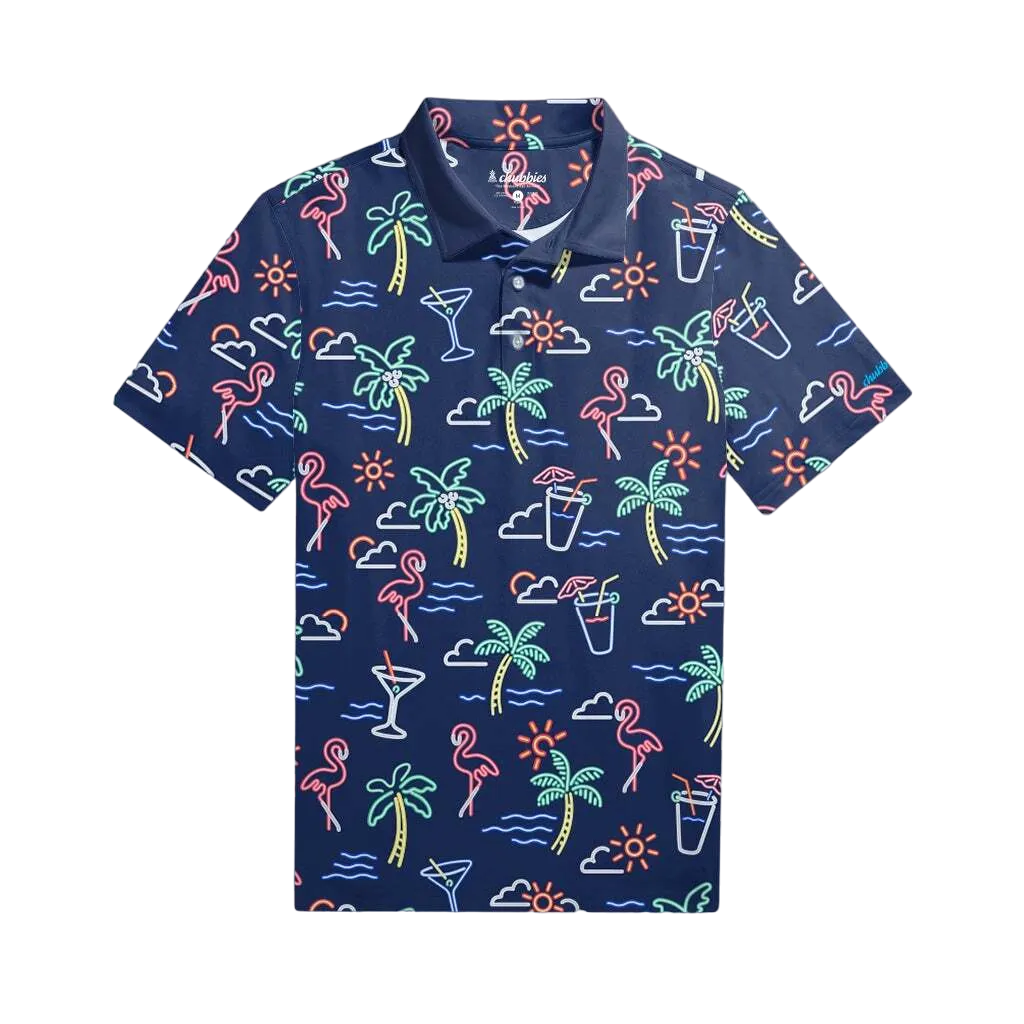 The Neon Light (Performance ) Men's Short Sleeve Golf Polo Shirt