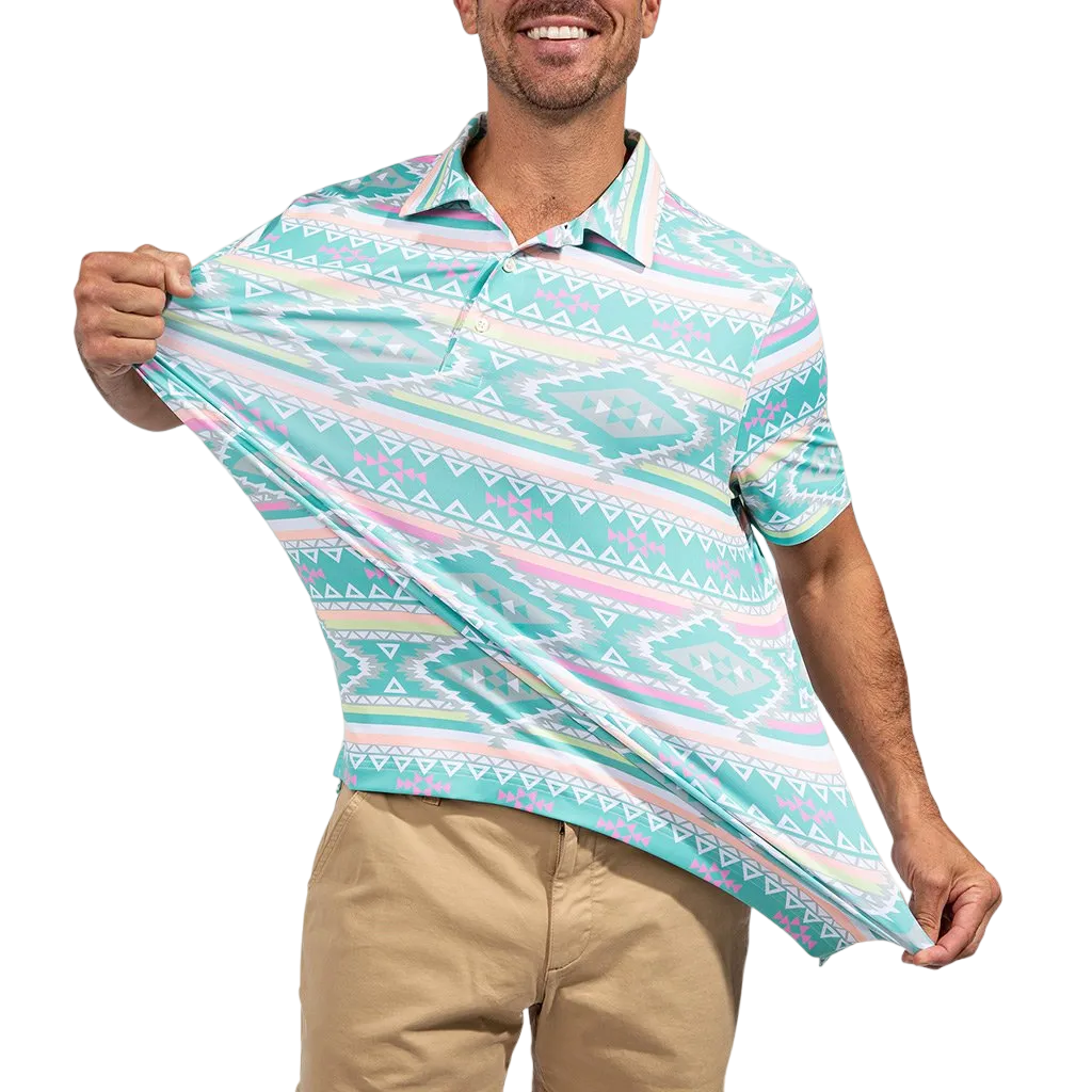 The En Fuego Performance Men's Short Sleeve Golf Polo Shirt
