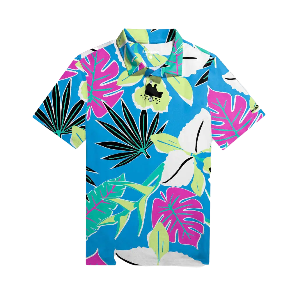 The Paradise Putt Performance Men's Short Sleeve Golf Polo Shirt