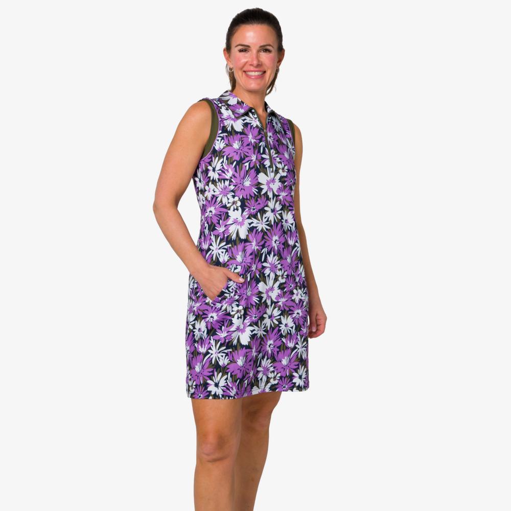 Purple Rain Collection: Cutaway Floral Sleeveless Dress
