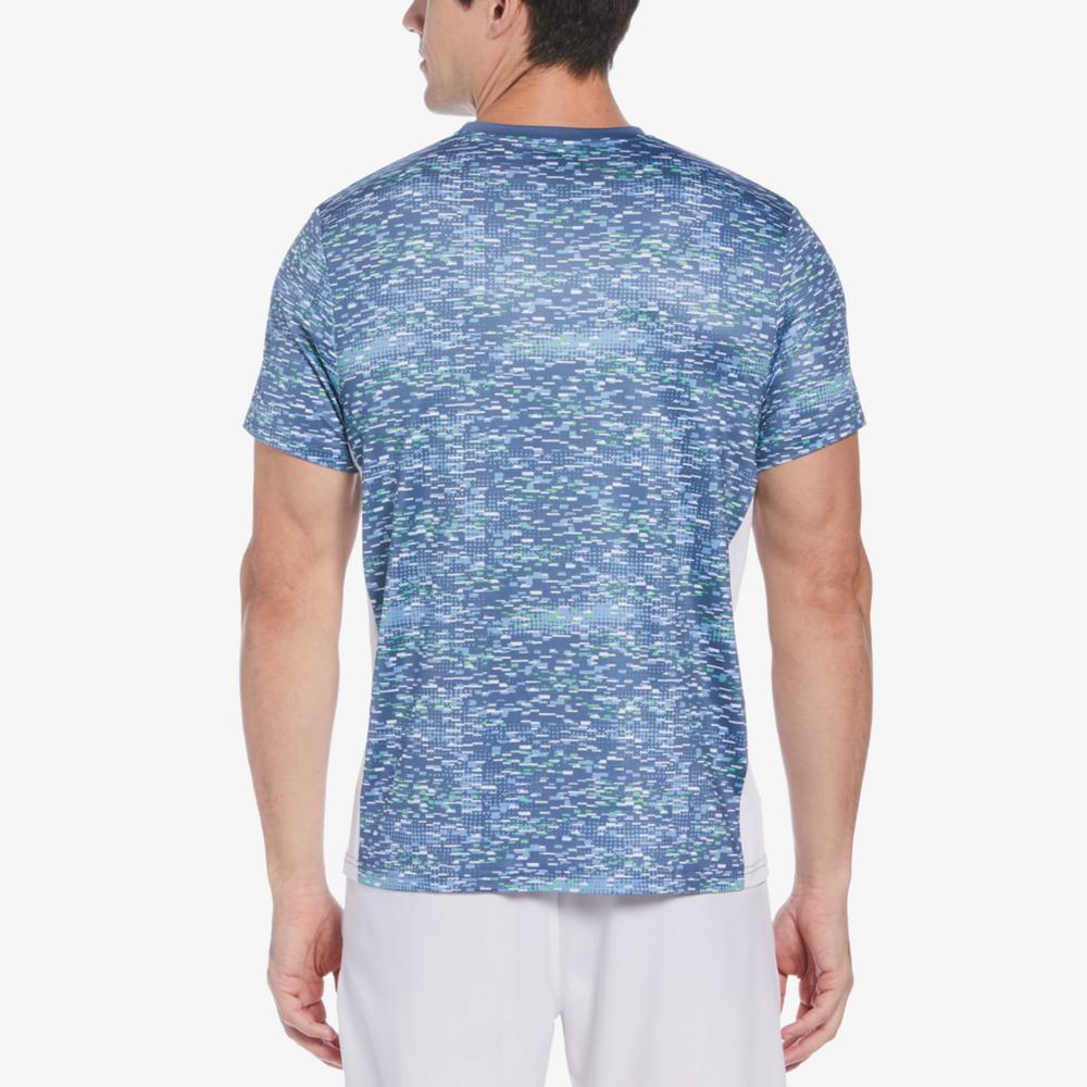 Pieced Printed Short Sleeve Men's Tee Shirt