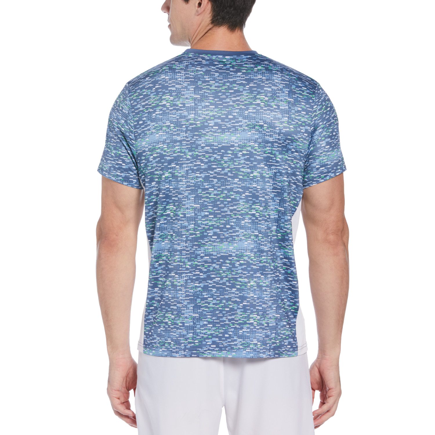 Pieced Printed Short Sleeve Men's Tee Shirt