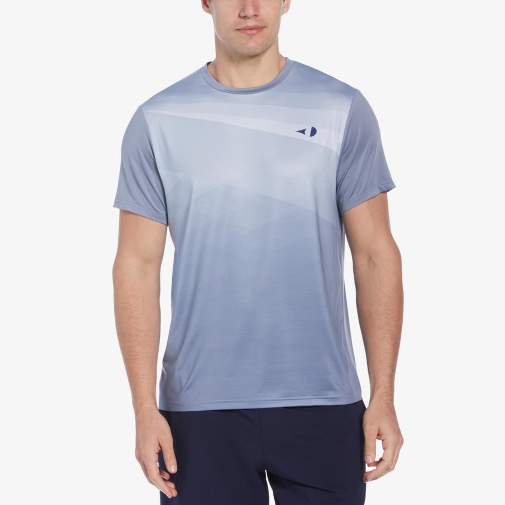 Asymetrical Texture Print Short Sleeve Men's Tee Shirt