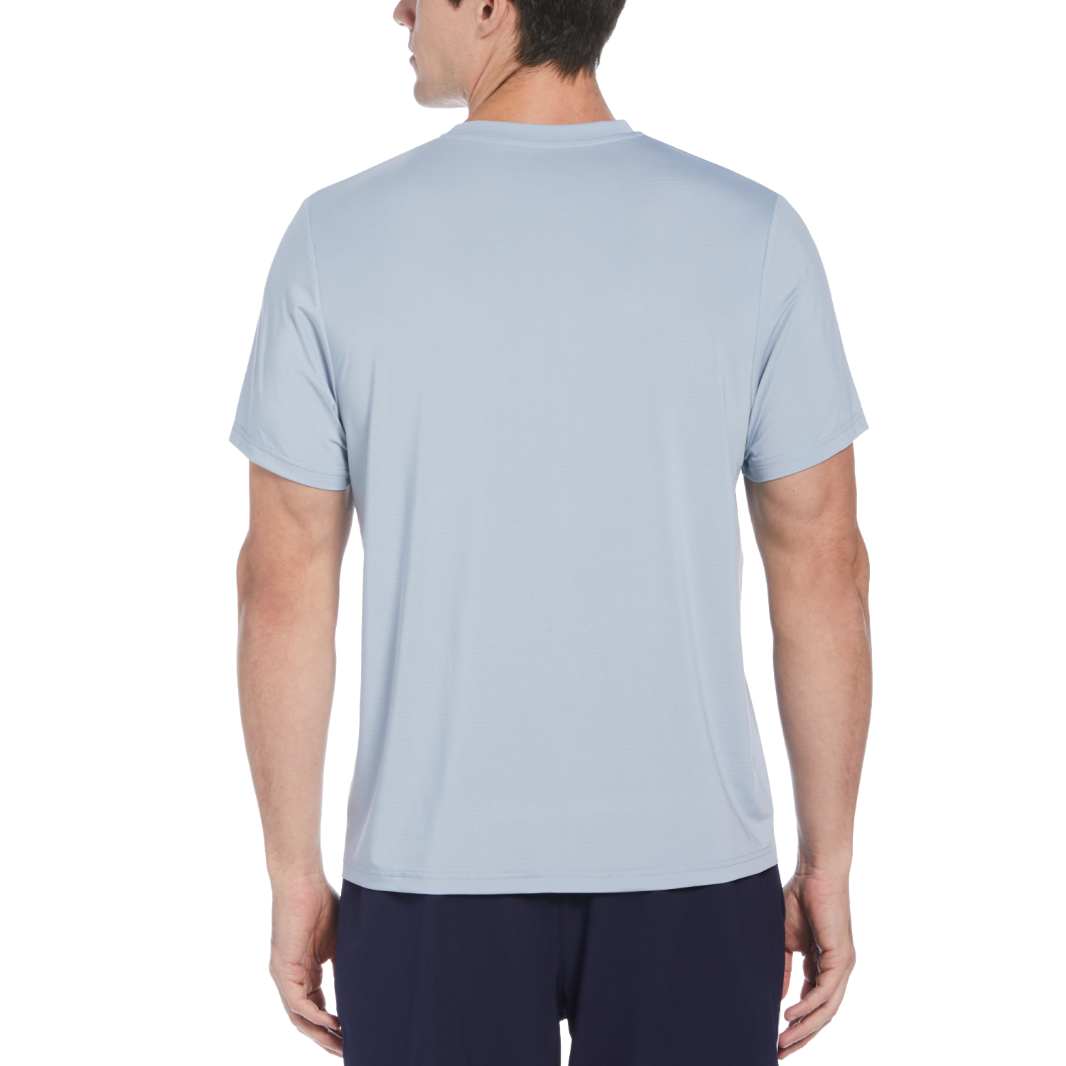 Pin Hole Mesh Men's Crew Neck Tee Shirt