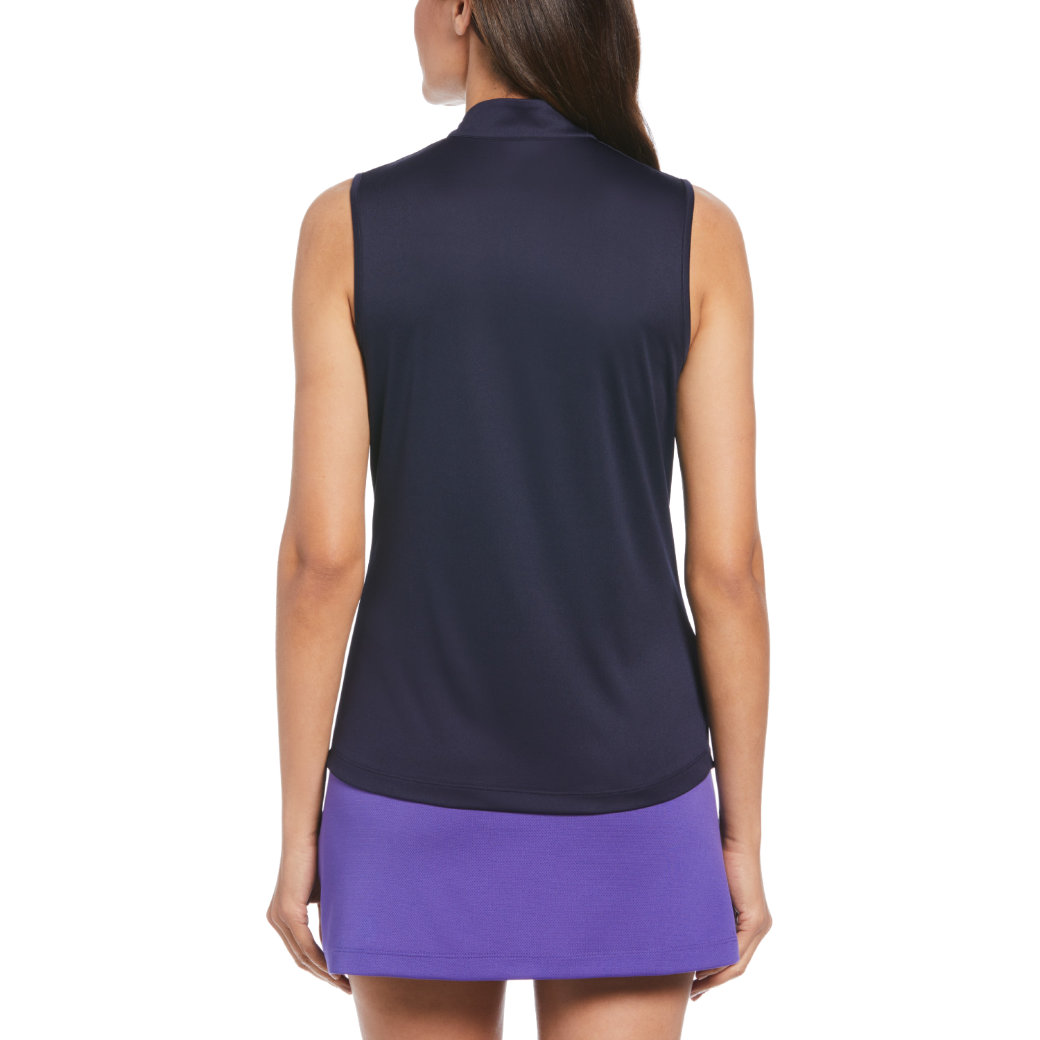 Solarize Ombre Print Women's Sleeveless Golf Polo Shirt