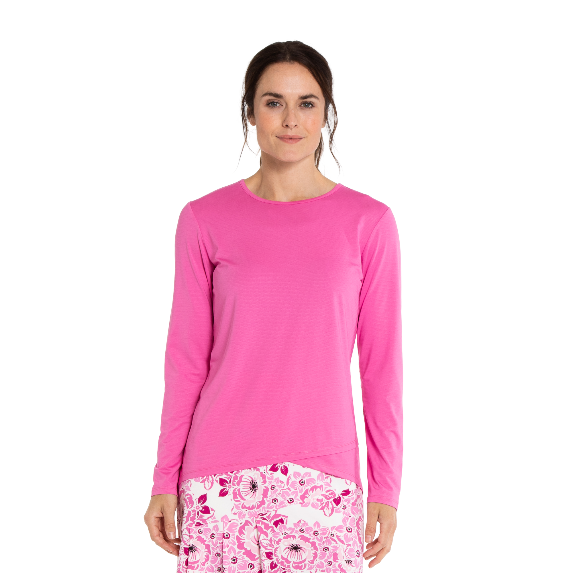 Dahlia Dreams Collection: Crossover Crew Neck Pull Over Shirt