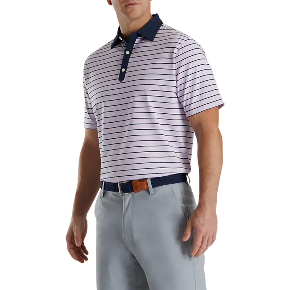 Accented Stripe Lisle Self Collar
