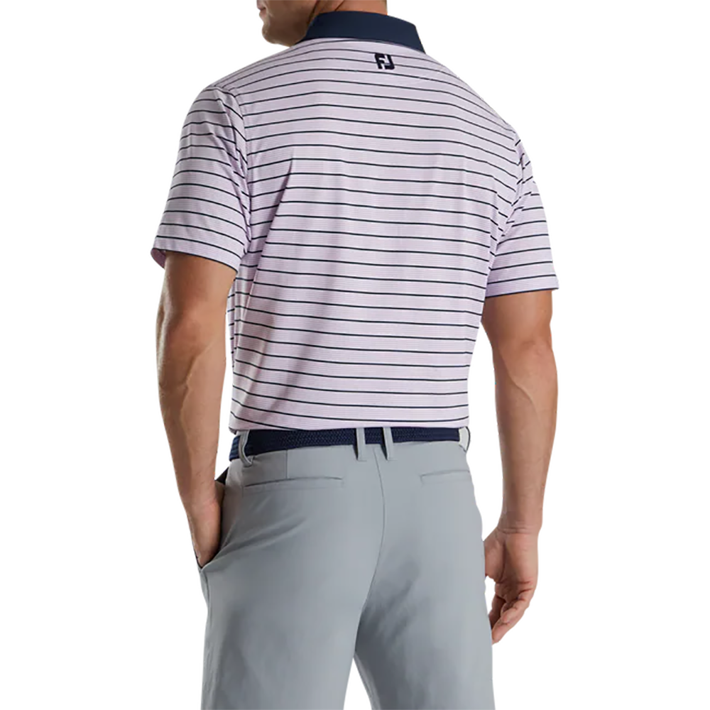 Accented Stripe Lisle Self Collar