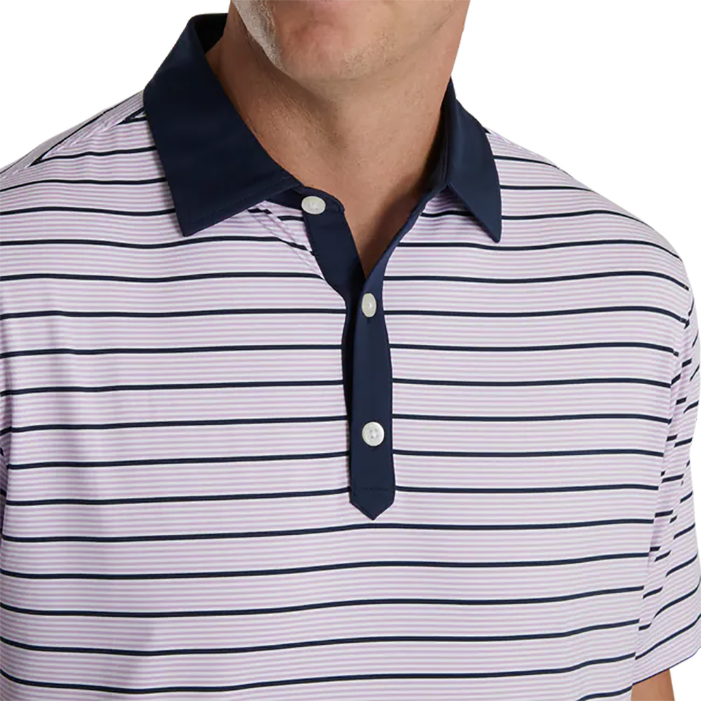 Accented Stripe Lisle Self Collar