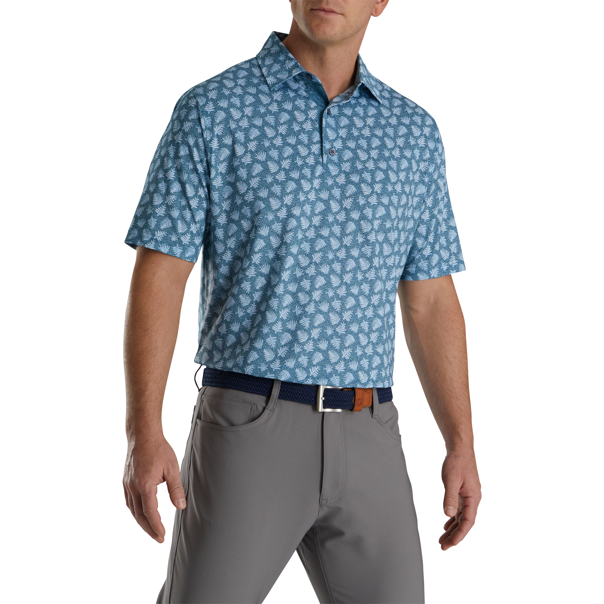 Shadow Palm Print Lisle Self Collar