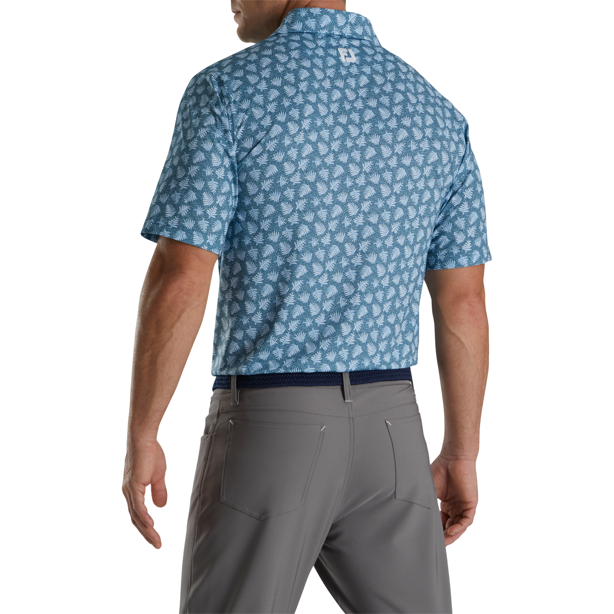 Shadow Palm Print Lisle Self Collar