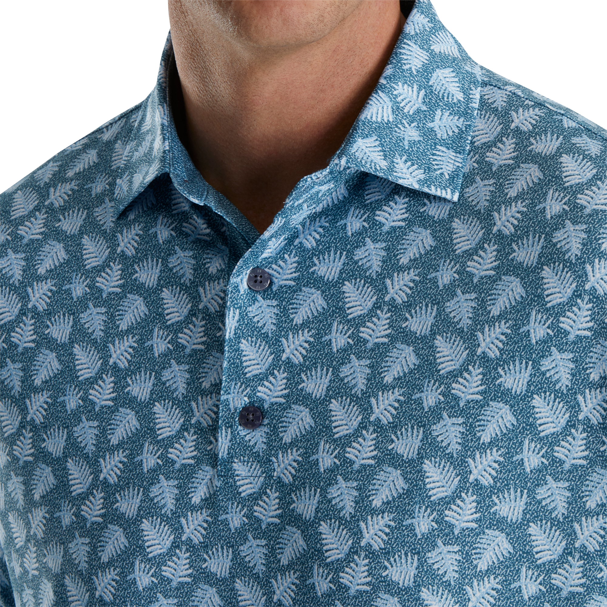 Shadow Palm Print Lisle Self Collar