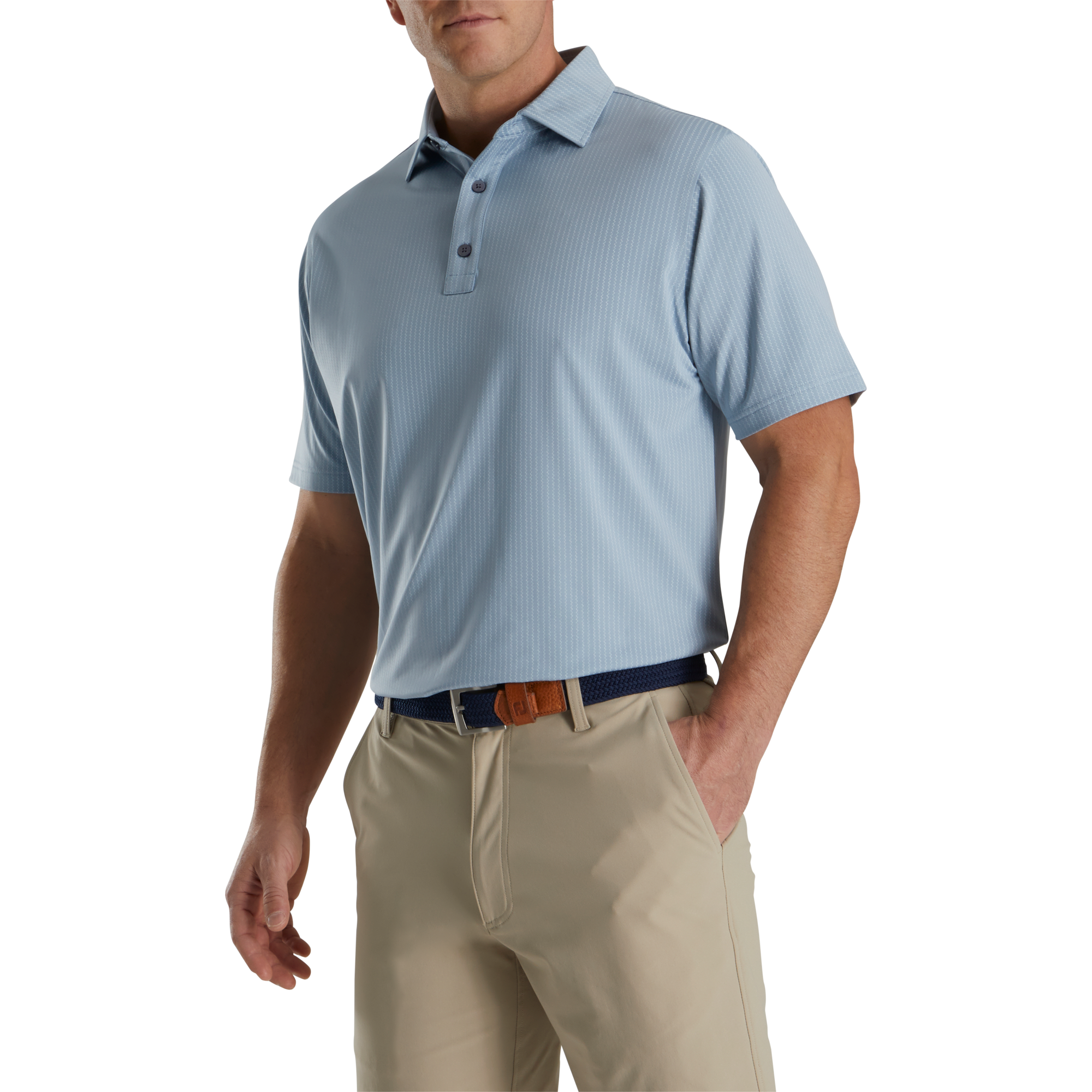 ZigZag Print Lisle Self Collar