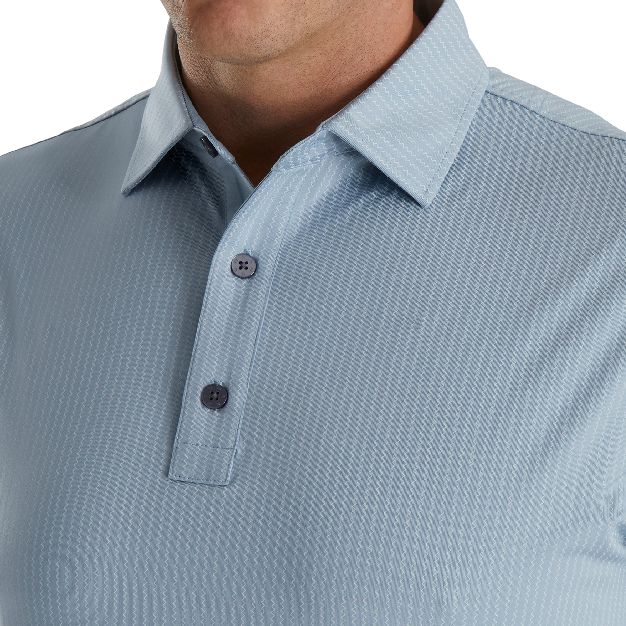 ZigZag Print Lisle Self Collar