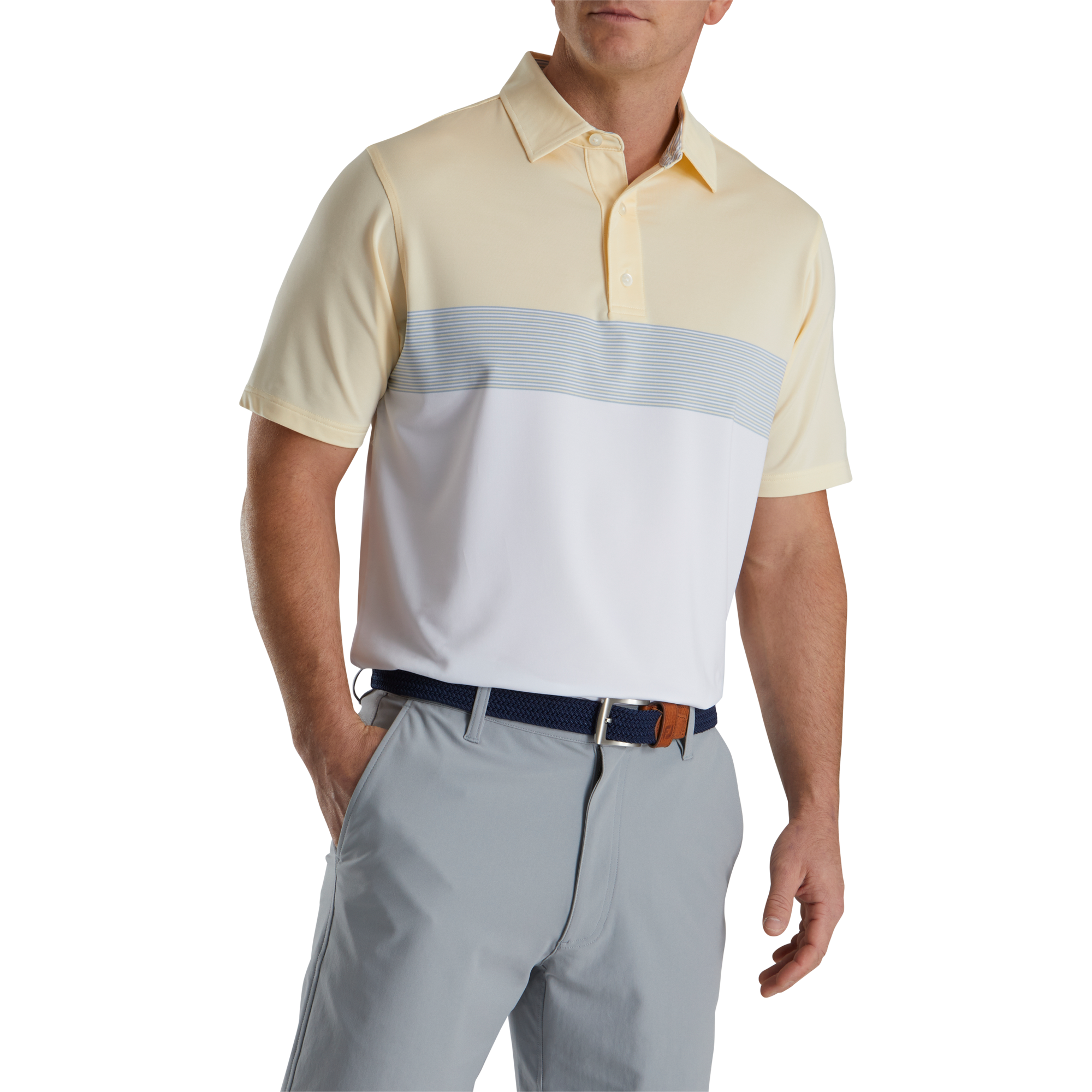 Color Block Lisle Self Collar