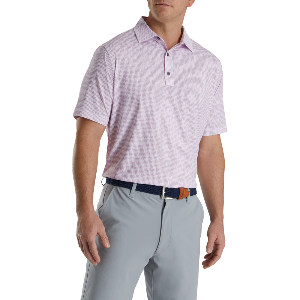 Bead Chain Print Lisle Self Collar