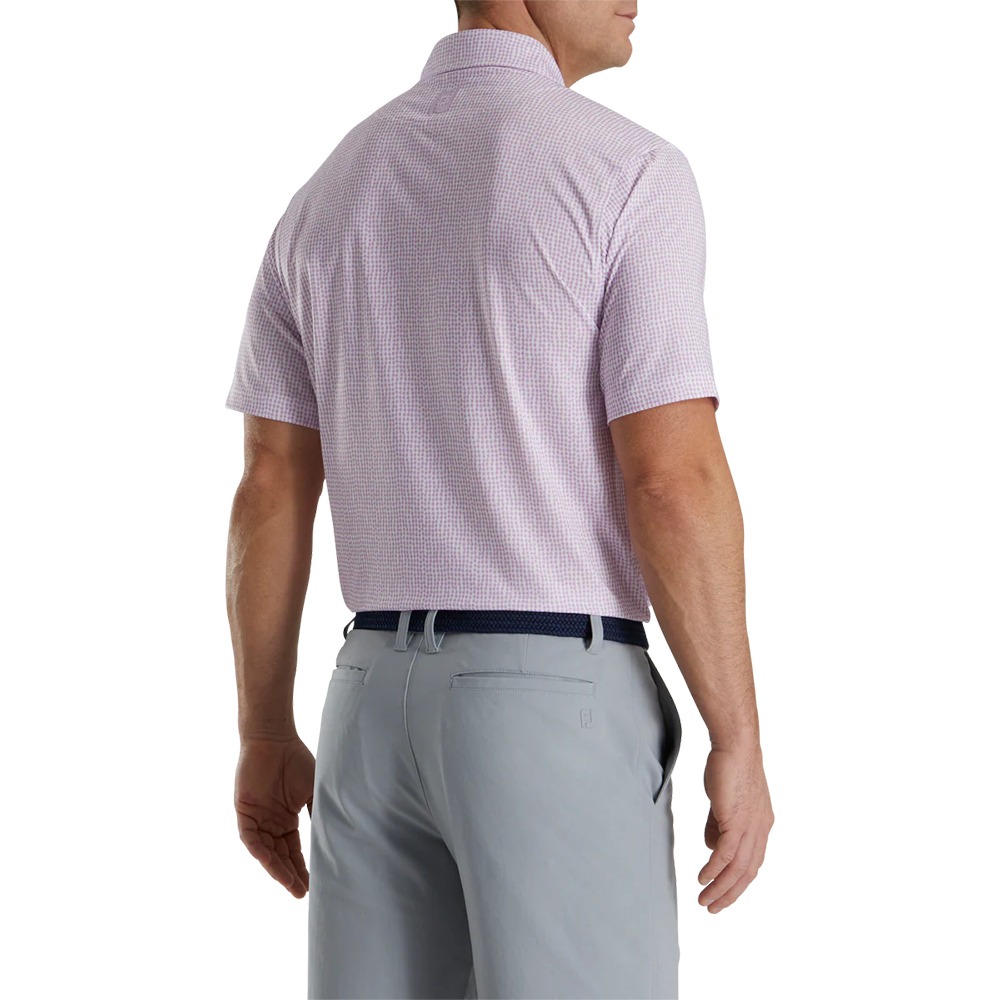 Bead Chain Print Lisle Self Collar