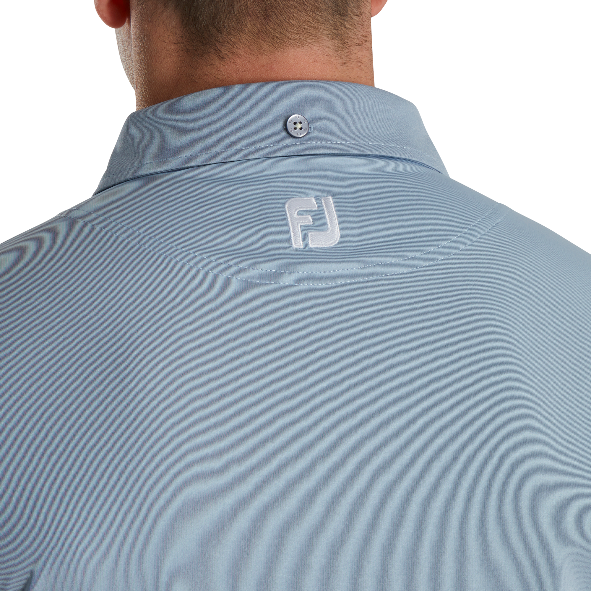 Tonal Trim Solid Pocket Lisle Self Collar Men's Short Sleeve Golf Polo Shirt