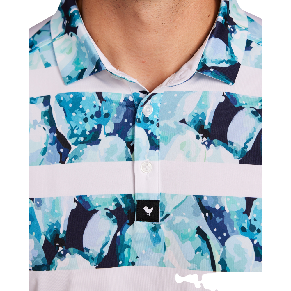 Stripe Show Men's Short Sleeve Golf Polo Shirt