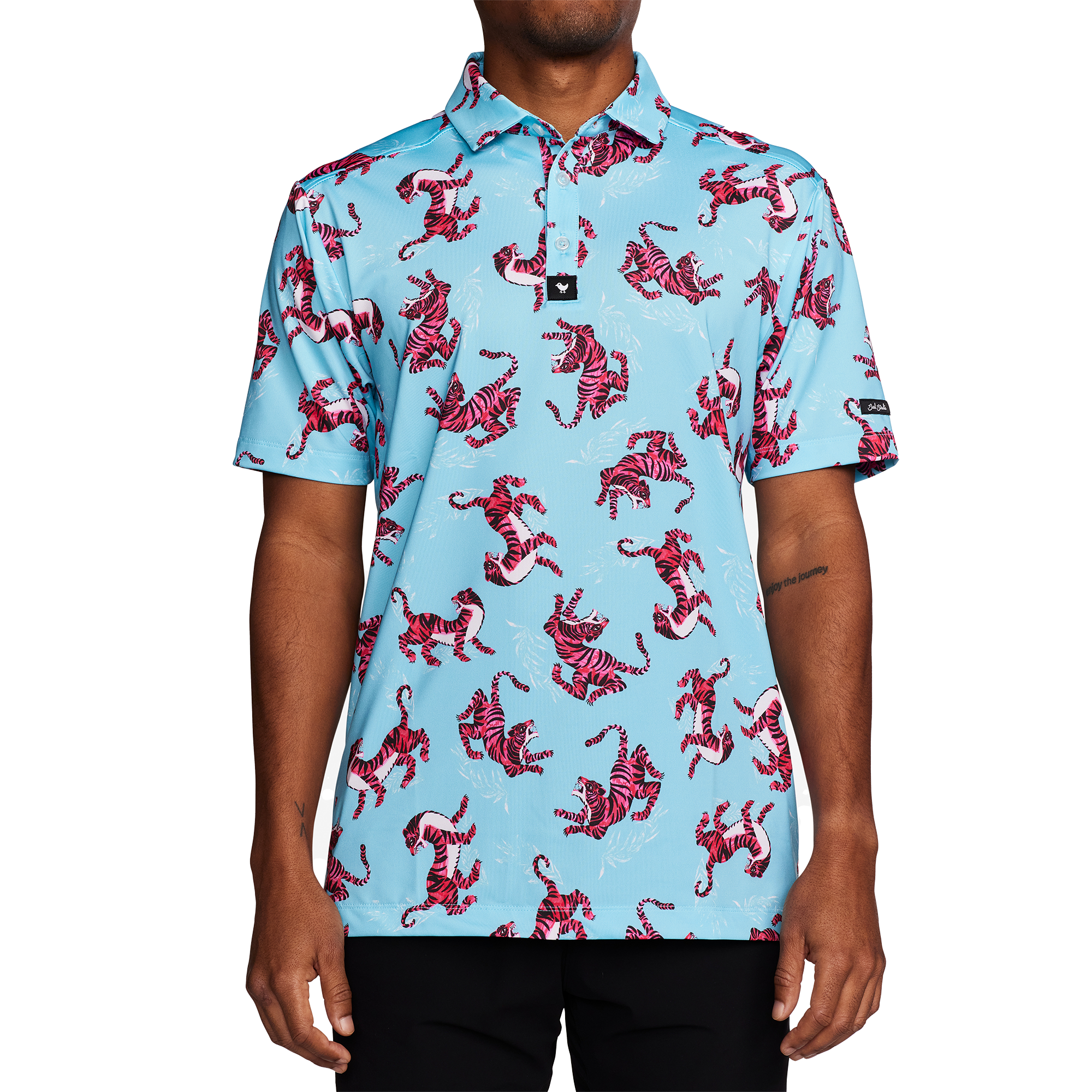 Tiger Watch Men's Short Sleeve Golf Polo Shirt