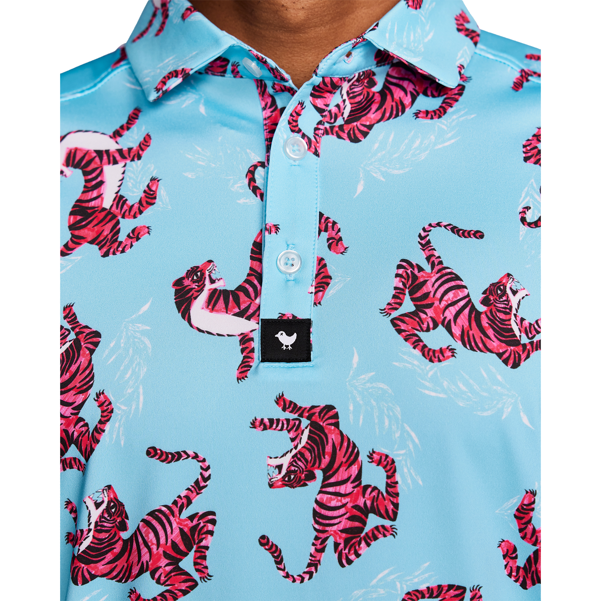 Tiger Watch Men's Short Sleeve Golf Polo Shirt