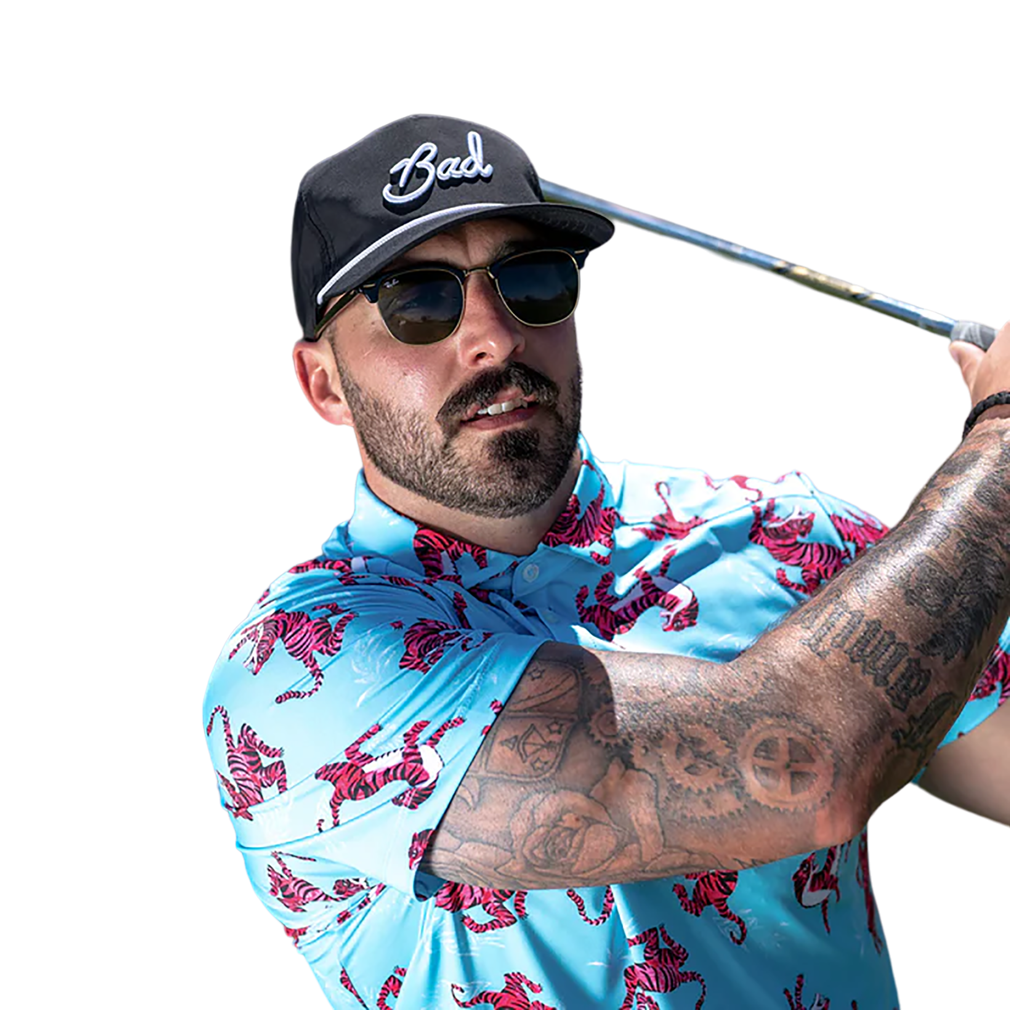 Tiger Watch Men's Short Sleeve Golf Polo Shirt