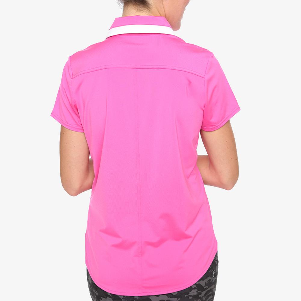 Pink Panther Collection: Birdie Cap Sleeve Quarter Zip Polo