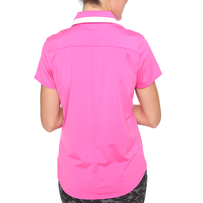Birdie Cap Sleeve Quarter Zip Polo Women's Short Sleeve Golf Polo Shirt