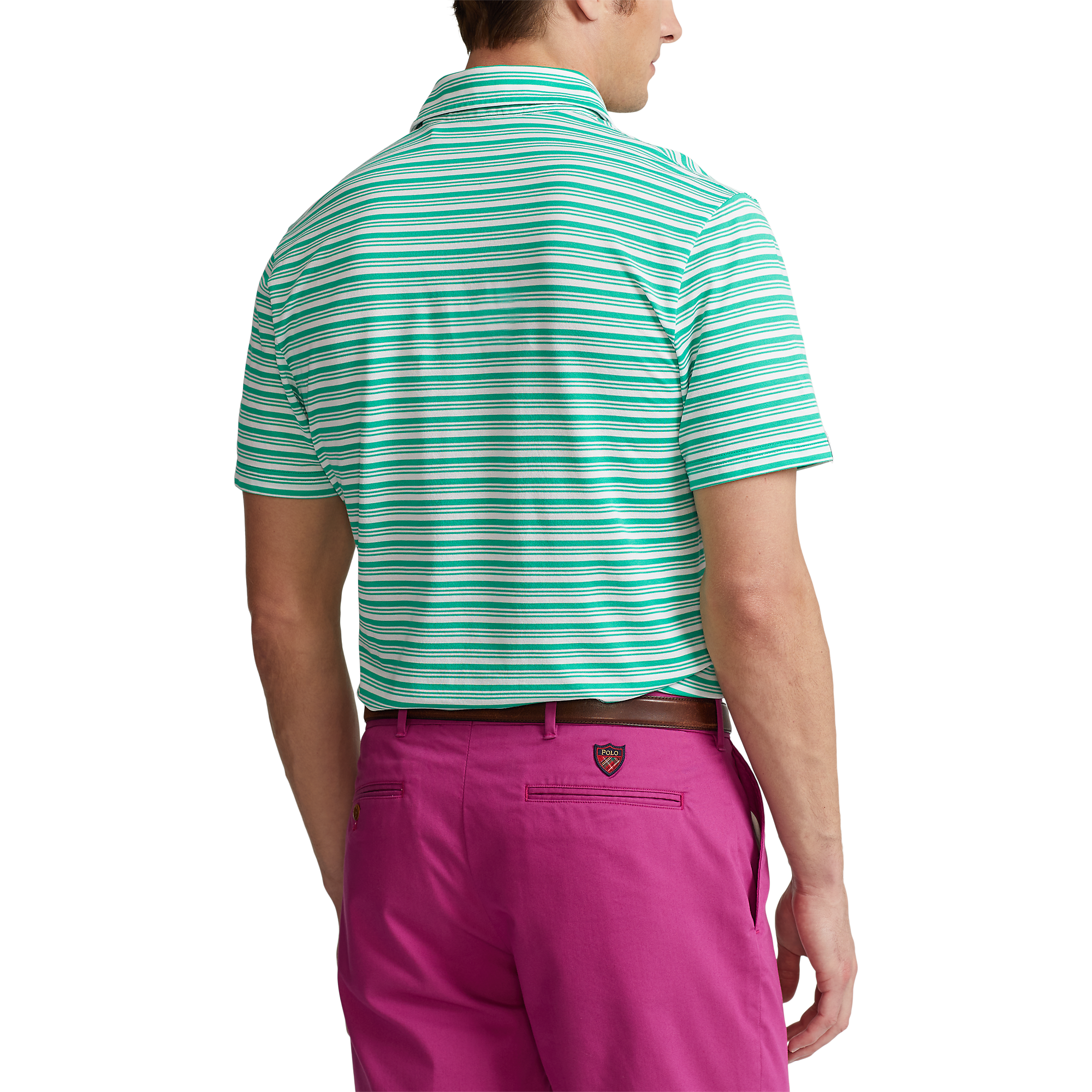 Custom Slim Fit Performance Men's Short Sleeve Golf Polo Shirt