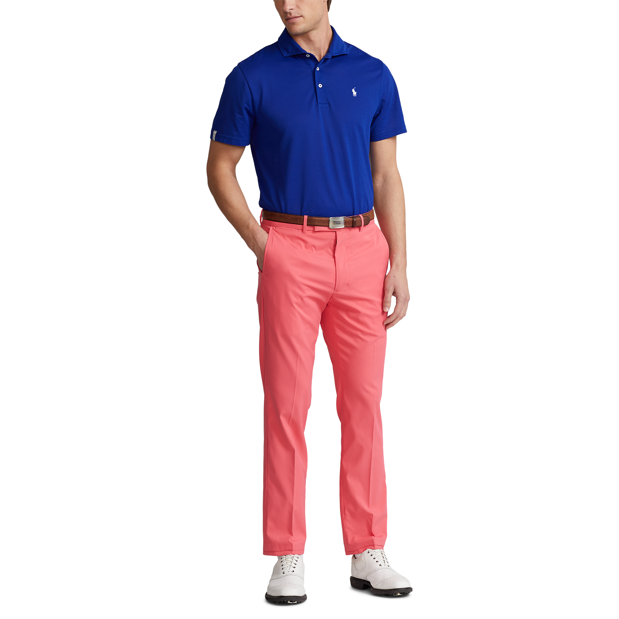 Custom Slim Fit Performance Men's Short Sleeve Golf Polo Shirt