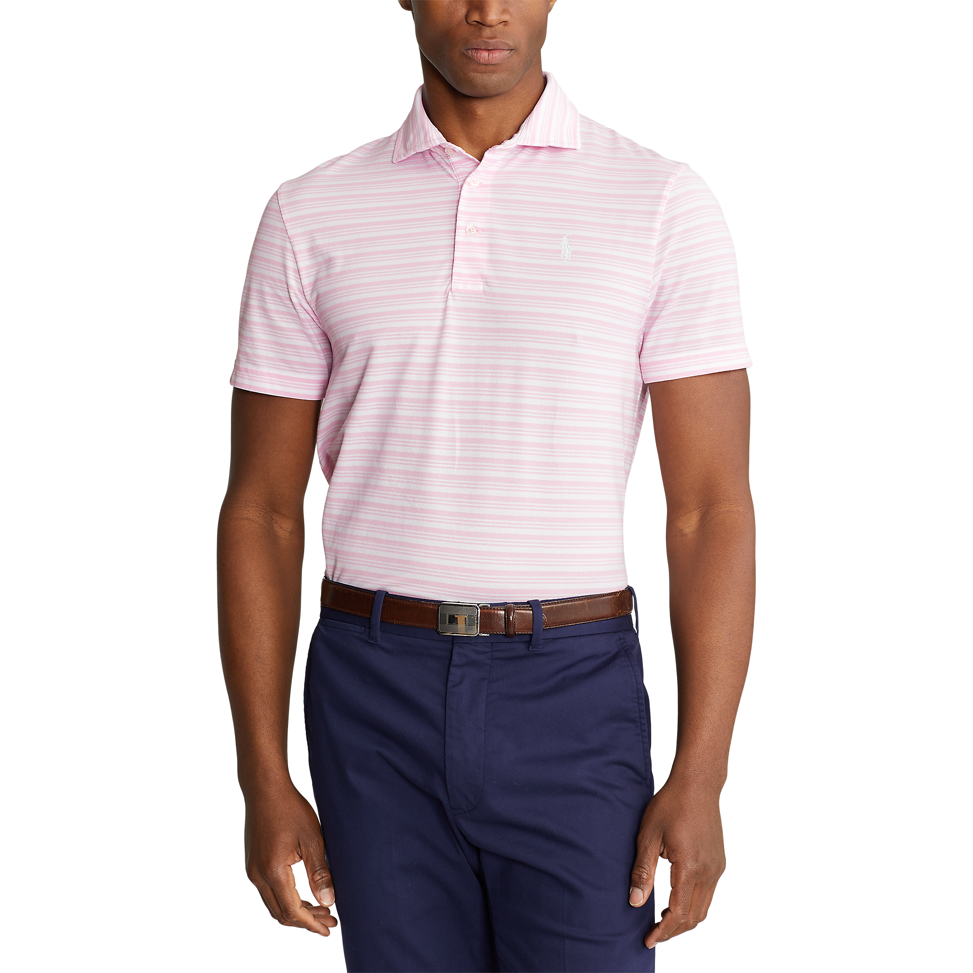 Custom Slim Fit Stretch Piqué Men's Short Sleeve Golf Polo Shirt