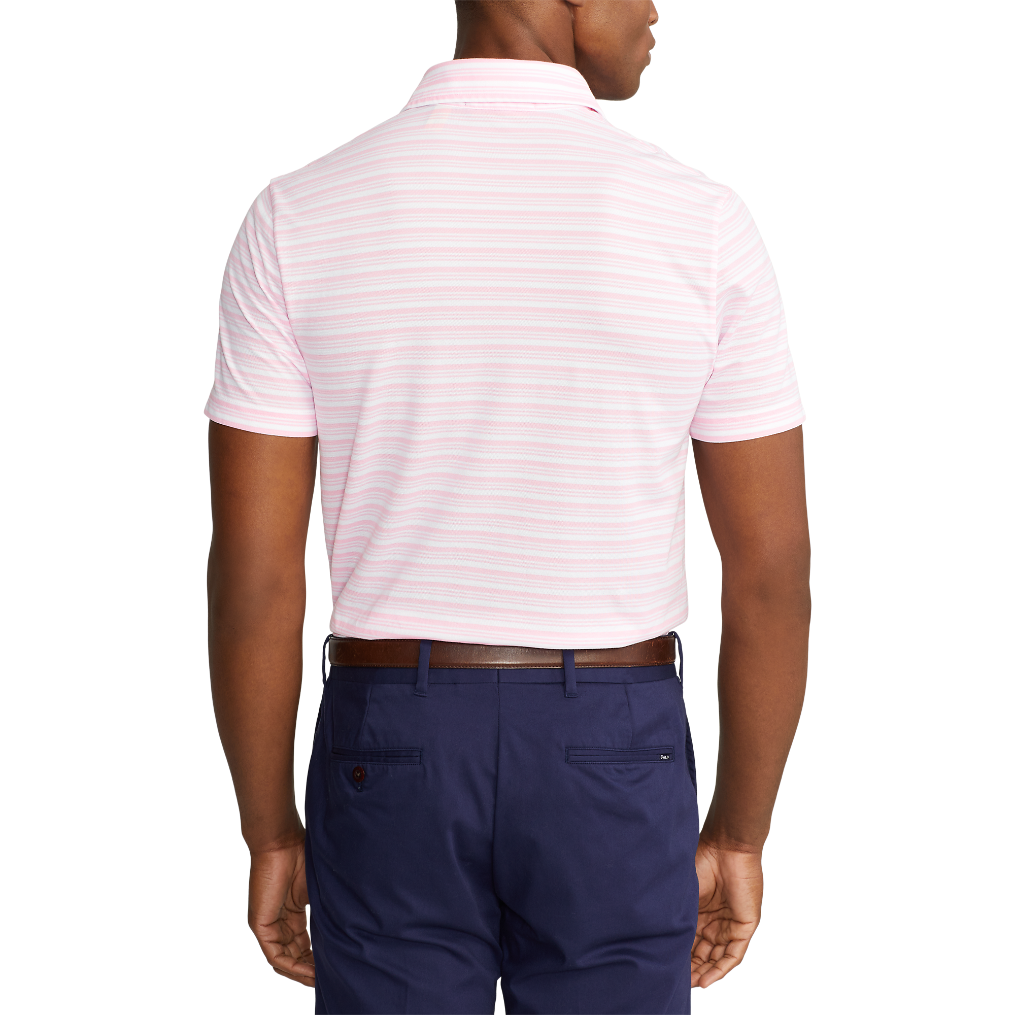 Custom Slim Fit Stretch Piqué Men's Short Sleeve Golf Polo Shirt