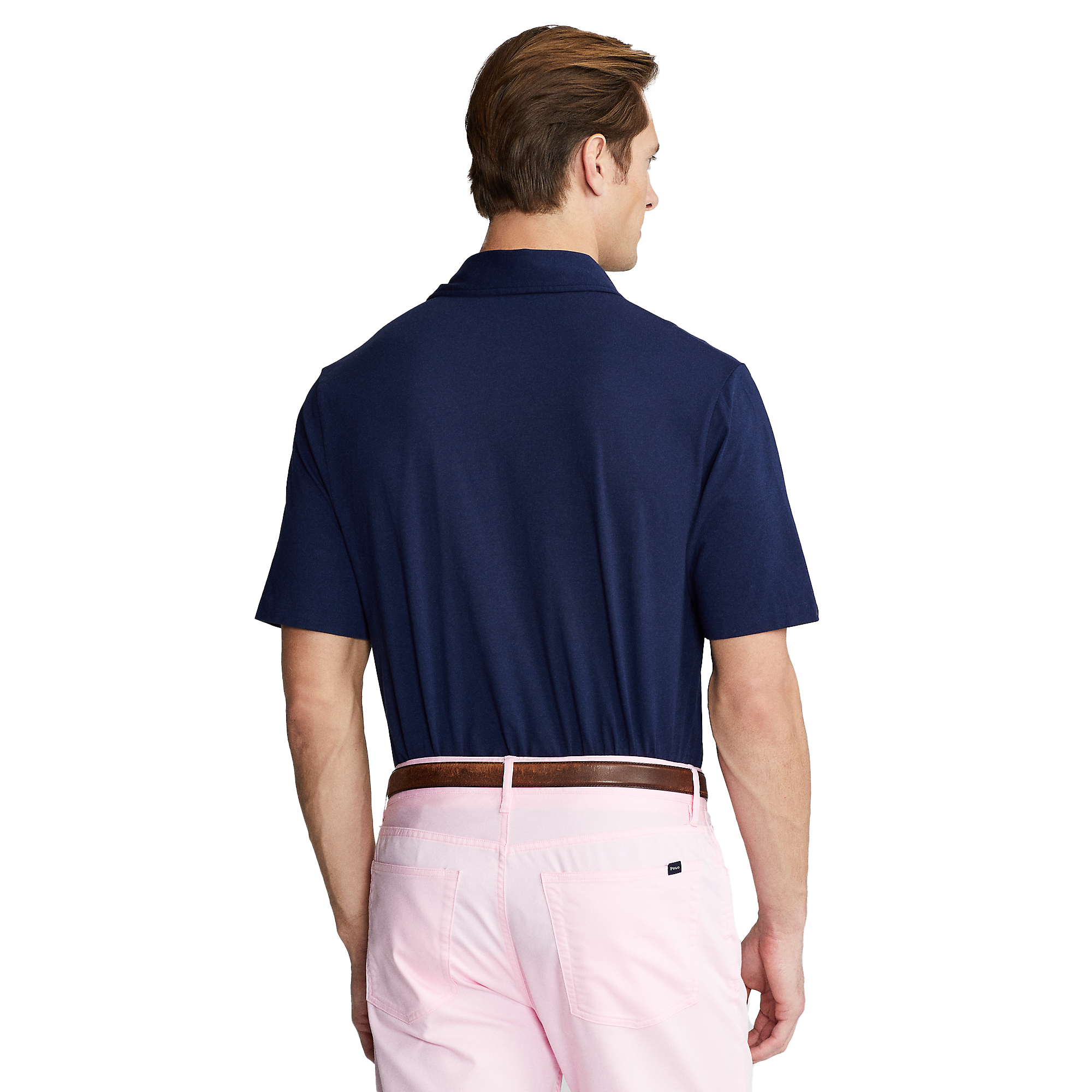 Classic Fit Stretch Lisle Men's Short Sleeve Golf Polo Shirt