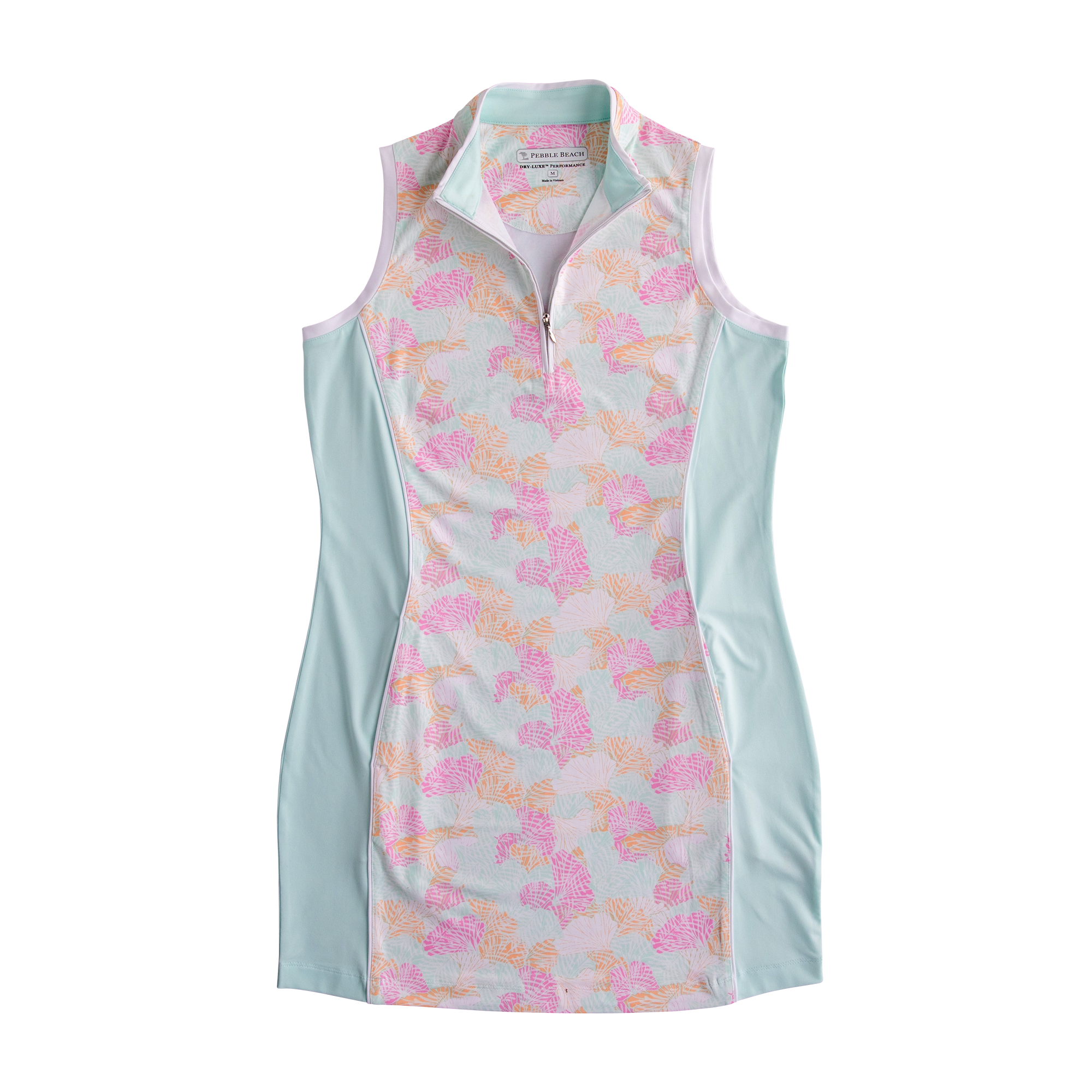 Colorblock Printed Women's Sleeveless Golf Dress