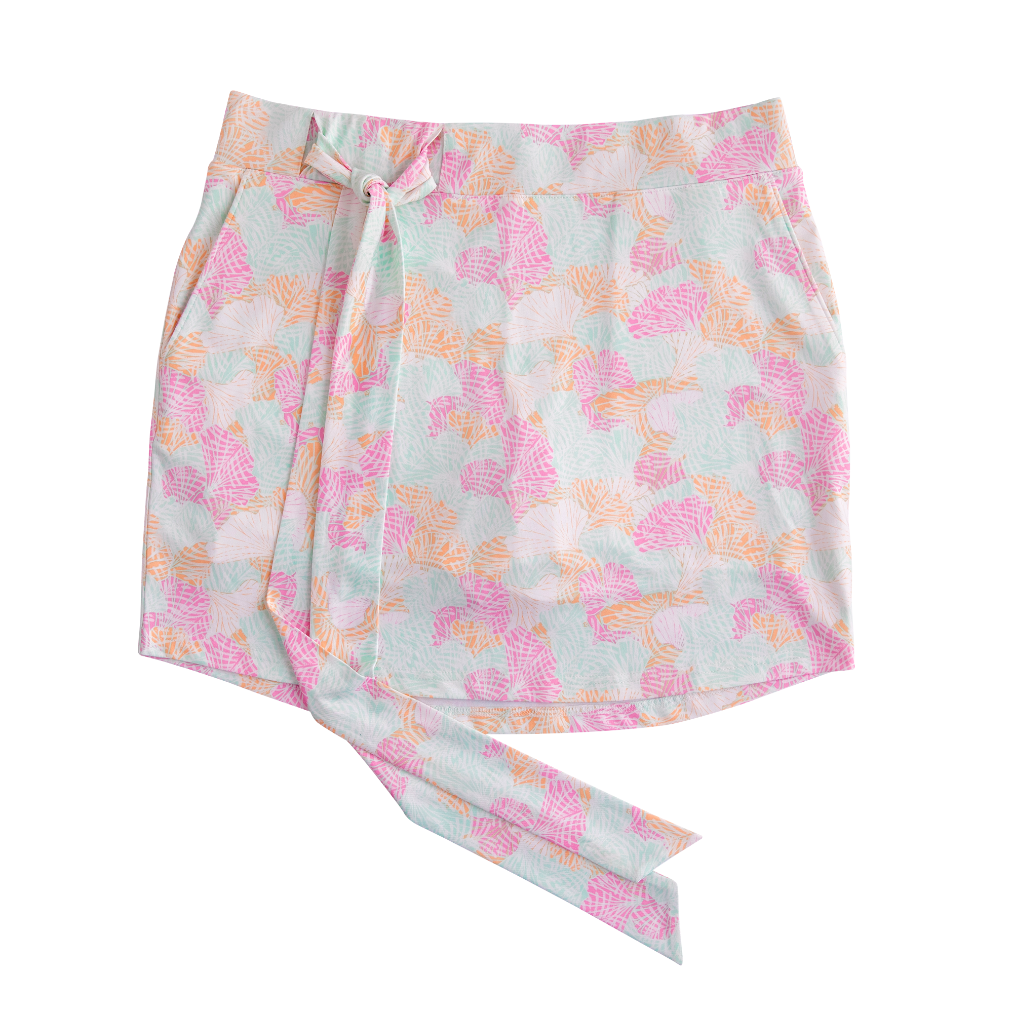 Blue Glass Printed 16.5 With Bow Women's Golf Skirt