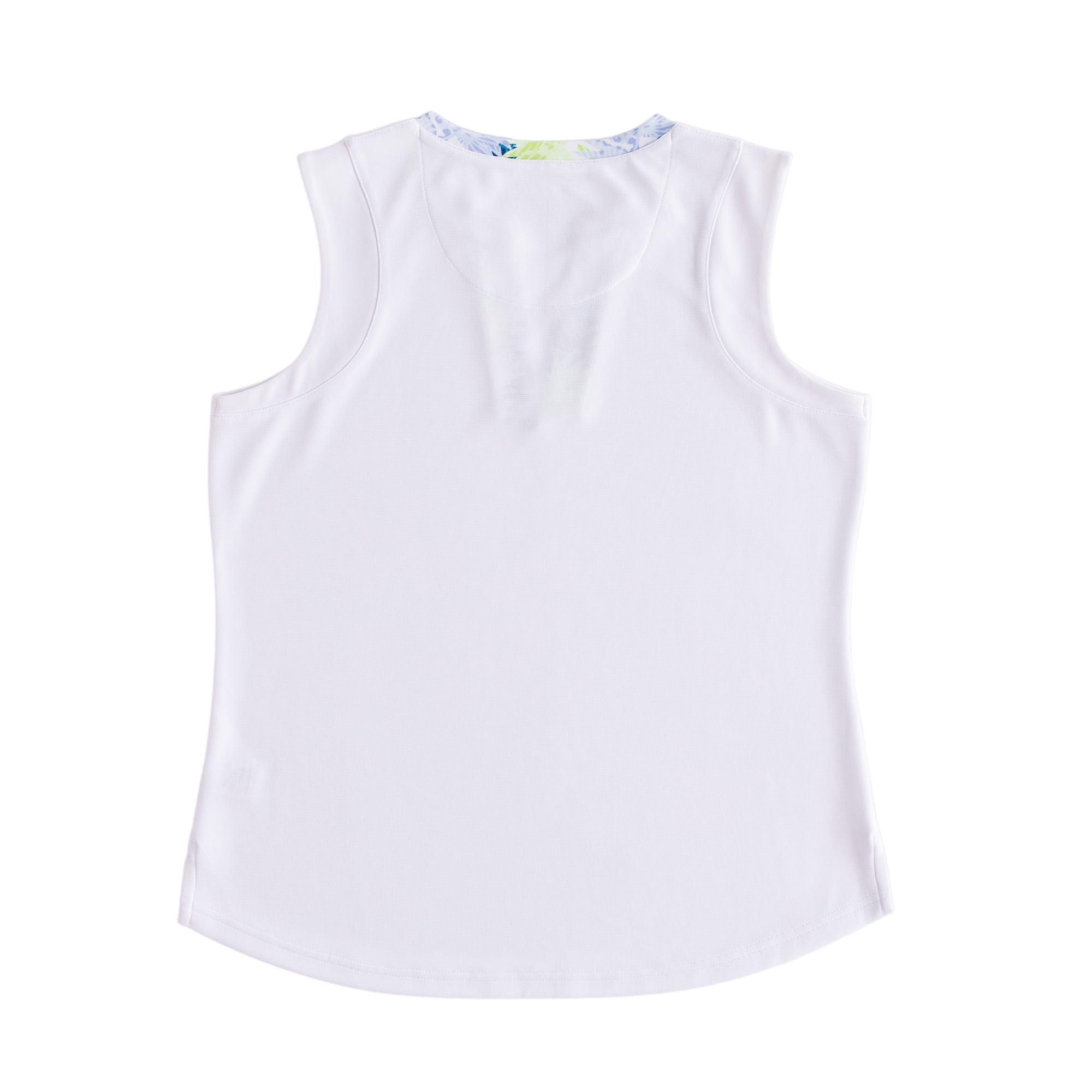 Summer Palm Trim Women's Sleeveless Golf Polo Shirt