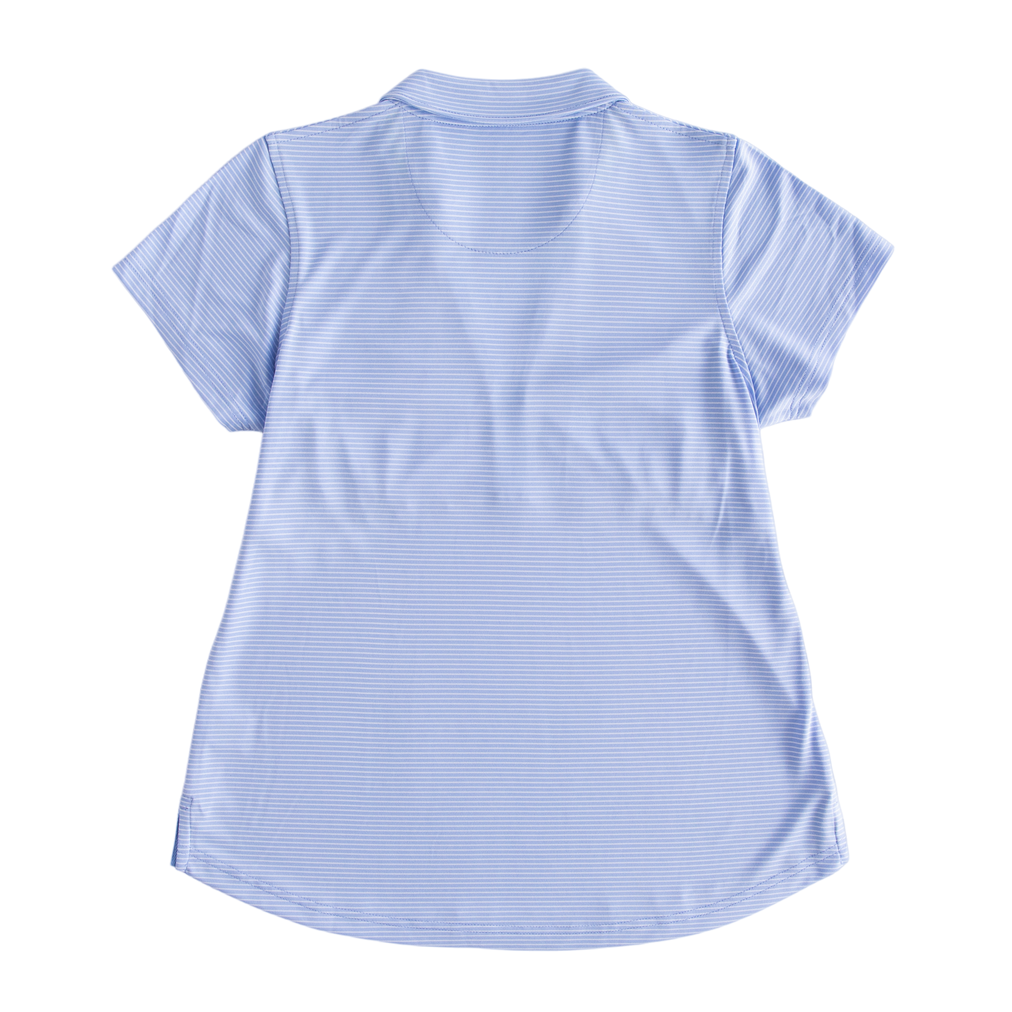 Summer Palm Striped Women's Short Sleeve Golf Polo Shirt