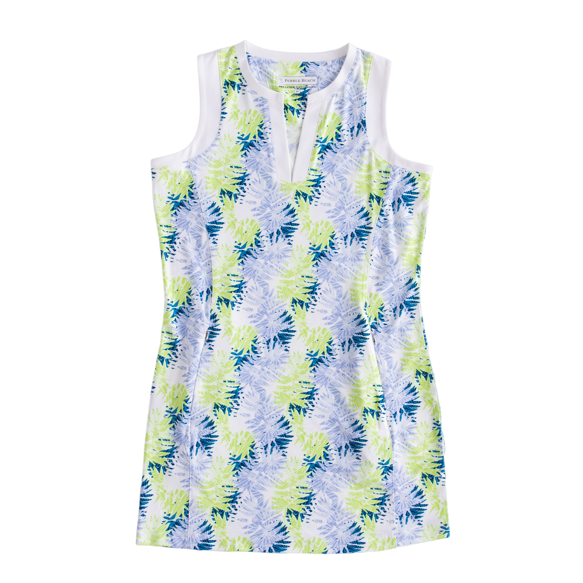 Summer Palm Print Women's Sleeveless Golf Dress