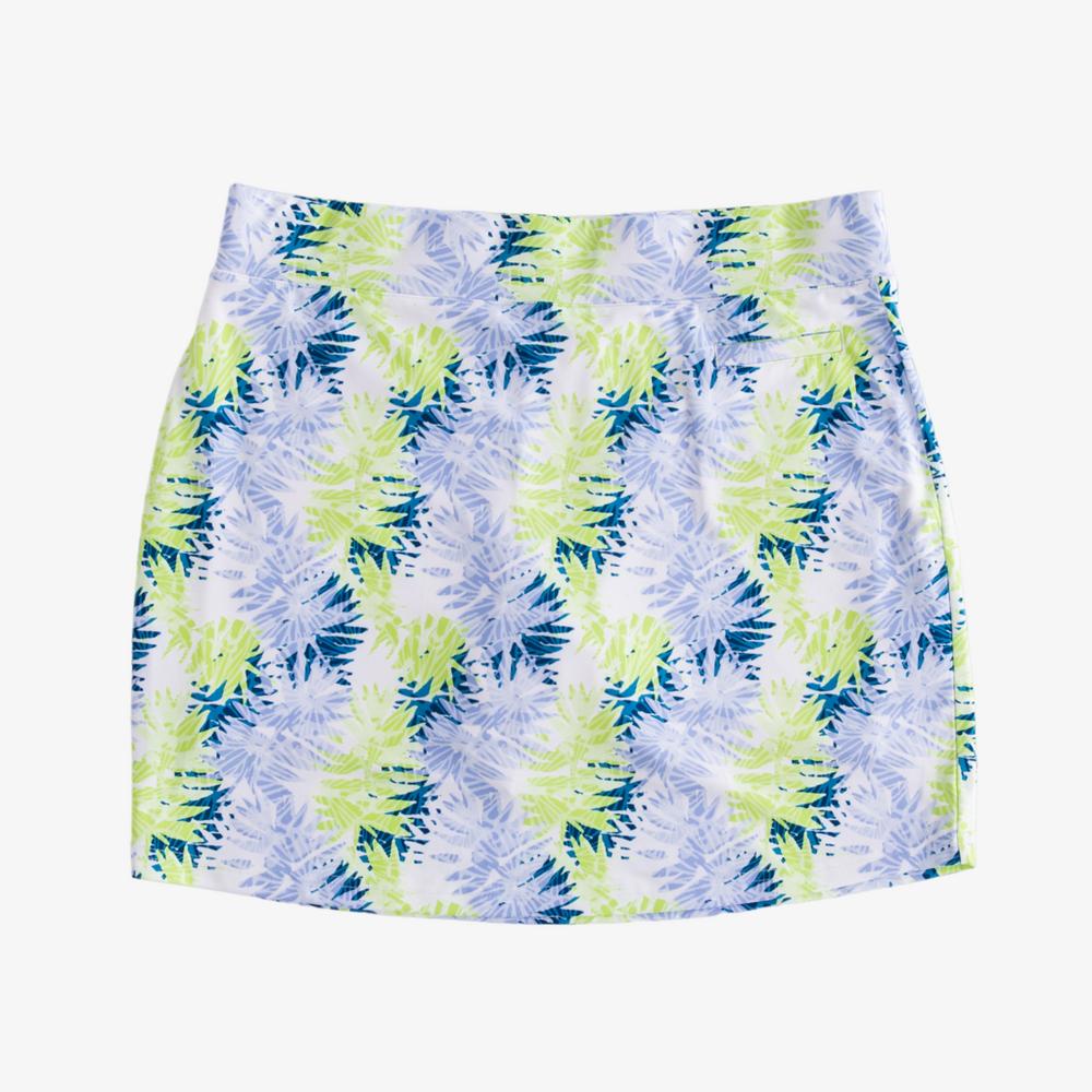Summer Palm Print Pull-On 16.5" Skort